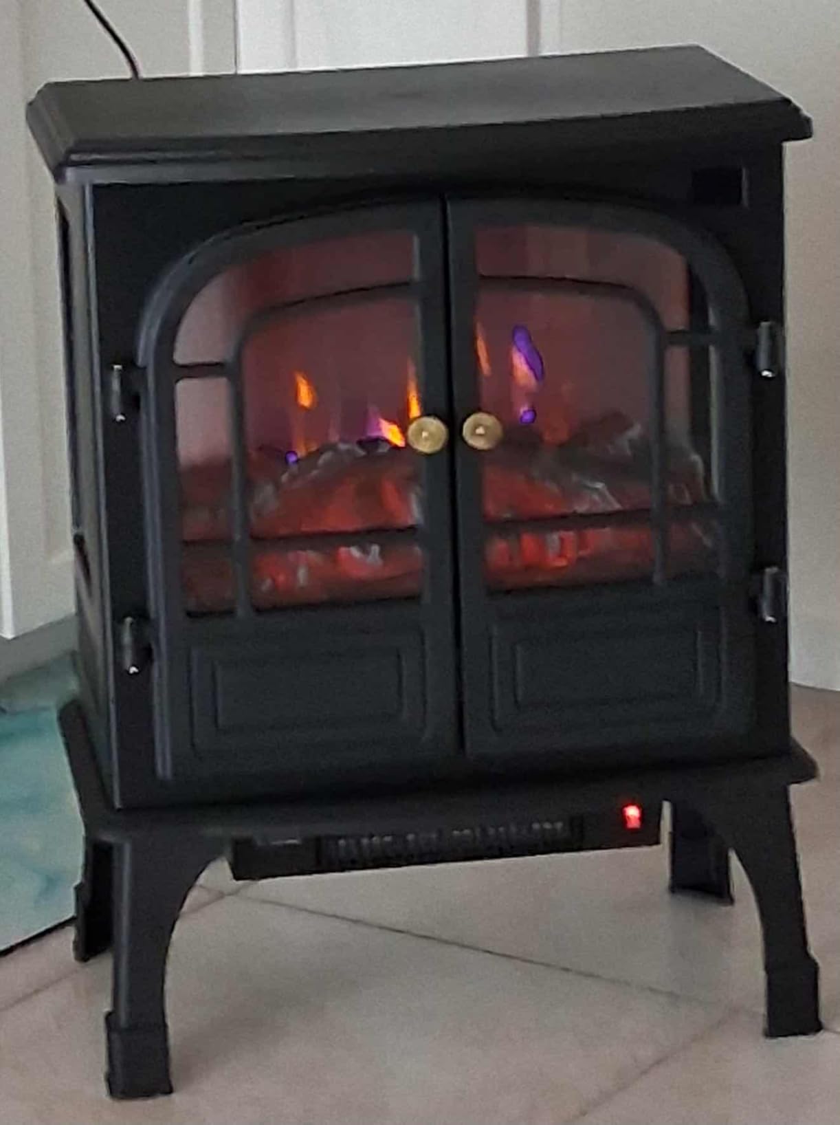 Sweetcrispy Freestanding Electric Fireplace Heater, 26