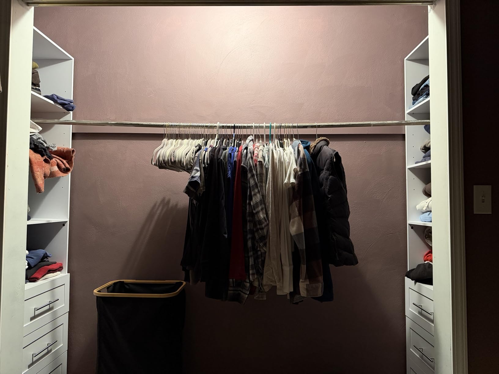 Closet System with 6 Drawers, 5-14FT Custom Closet Organizer System with 8 Expandable Hanging Rods & Adjustable Shelves, Modular Wood Closet Systems Tower for Walk in Closet Storage, 2 Sets, White customer photo 2
