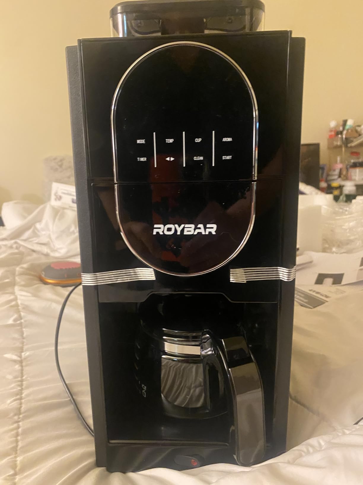 Coffee Maker with Grinder & Brew, Built-in Stainless Steel Grinder, 5 Cup Sizes, Adjustable Grind Fineness & Brew Strength, Easy Cleaning, Touch Screen Control, Programmable Timer for Home Office Use customer photo 1