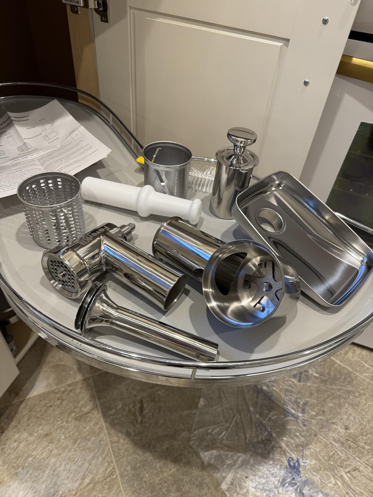 Durable Meat Grinder & Slicer Shredder Attachments Set for Kitchenaid Mixers, Dishwasher Safe Stainless Steel Packs with Cheese Grater & Sausage Stuffer Accessories customer photo 1