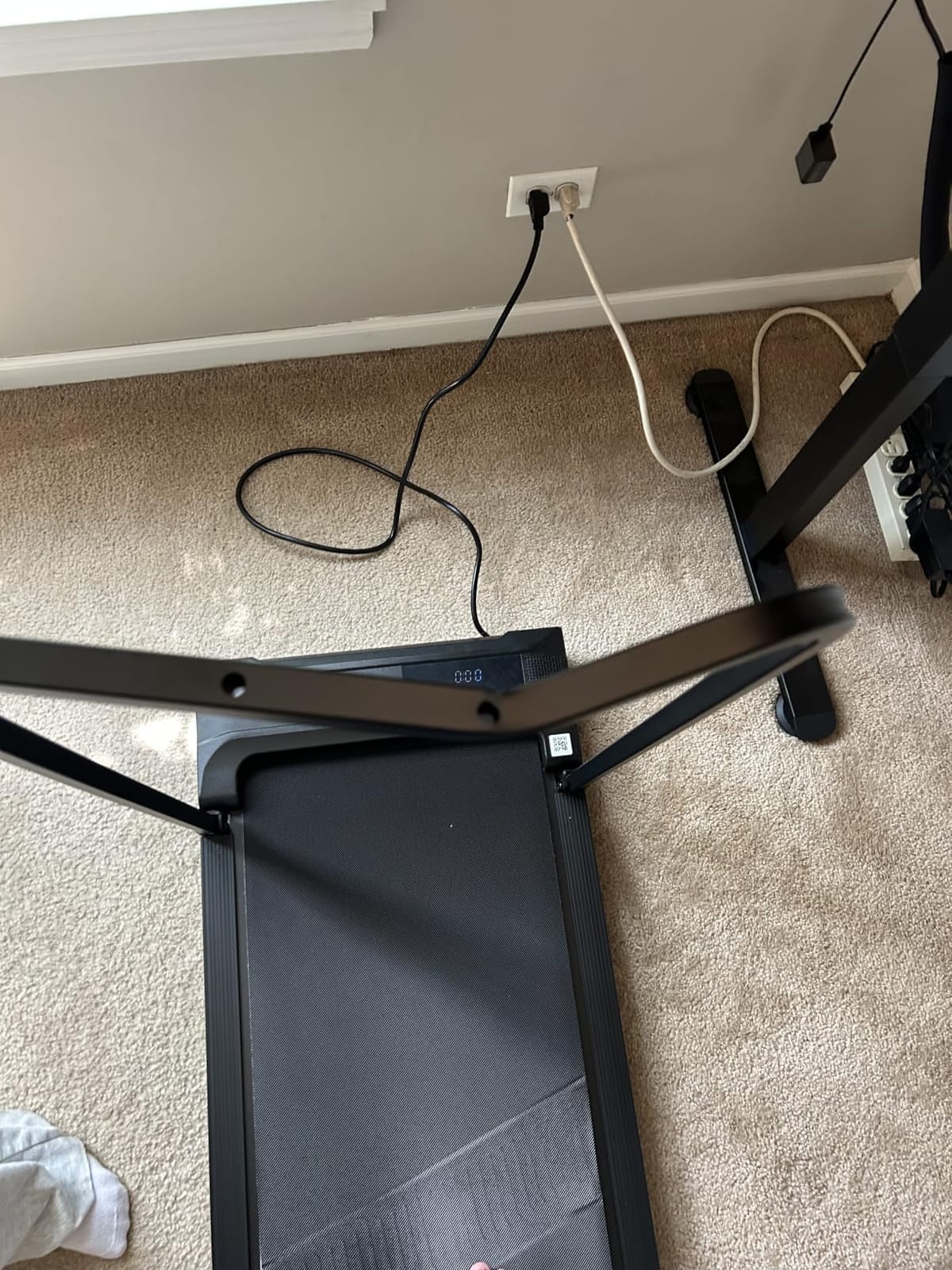 Walking Pad Treadmill for Home - Folding Treadmills with Handle Bar Portable Compact Fold up Indoor Foldable Handles Electric Walk Pads Small Spaces Mini Running Quiet Under Bed Office customer photo 1