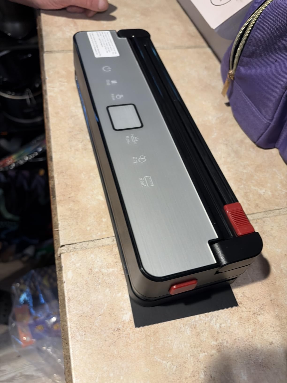 Handheld Vacuum Sealer for Food Storage: Portable Vacuum Sealing Machine with 30 Vacuum Bags - USB Rechargeable Cordless Food Sealer Saver for 5X Preservation customer photo 2