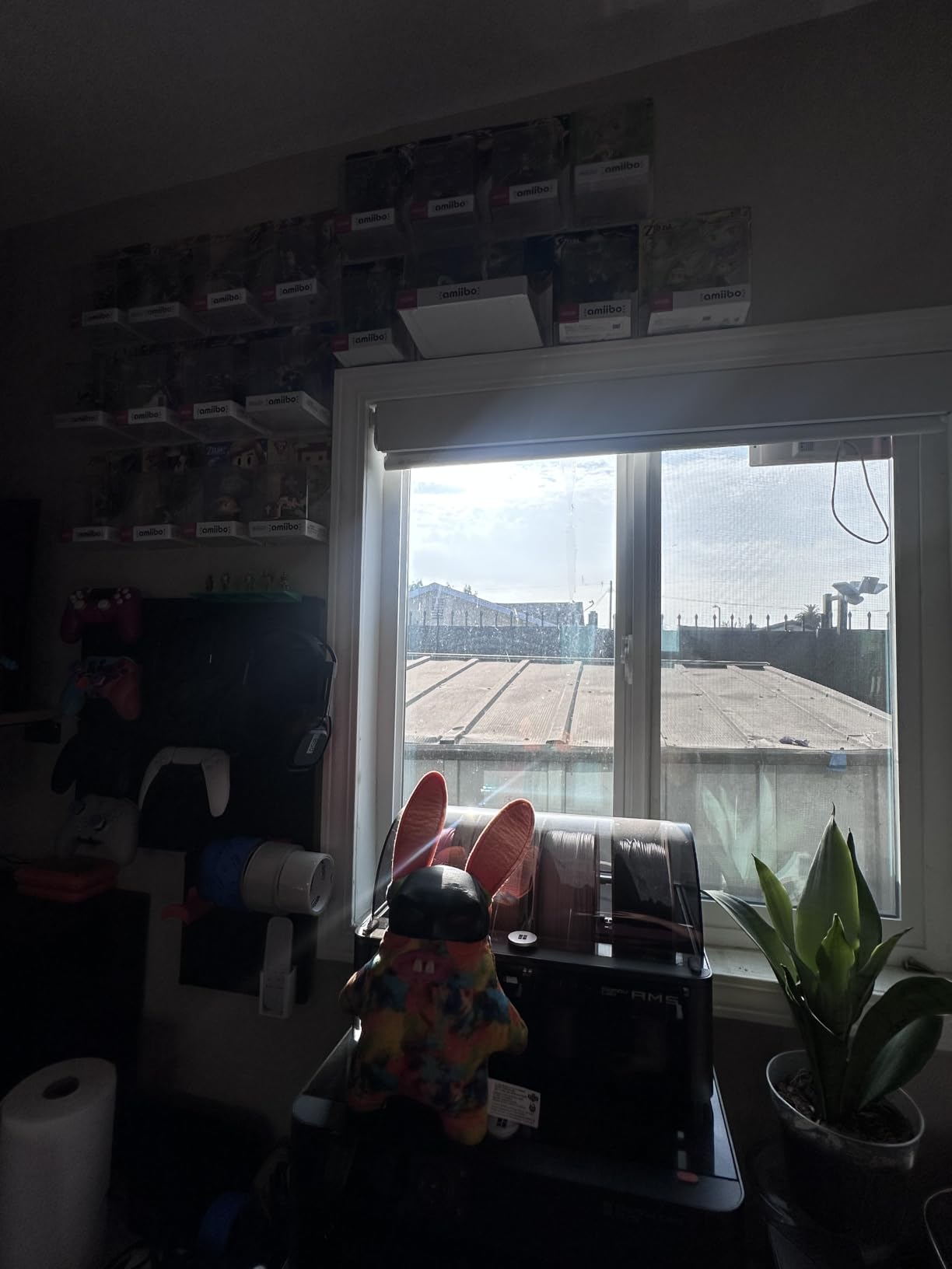 No Drill Motorized Blinds with Remote, Automatic Roller Shades | Easy Install, Rechargeable Blackout Smart Blinds for Bedroom, Office & High Windows Fabric Wrapped Cover, White, 34Wx72H customer photo 2