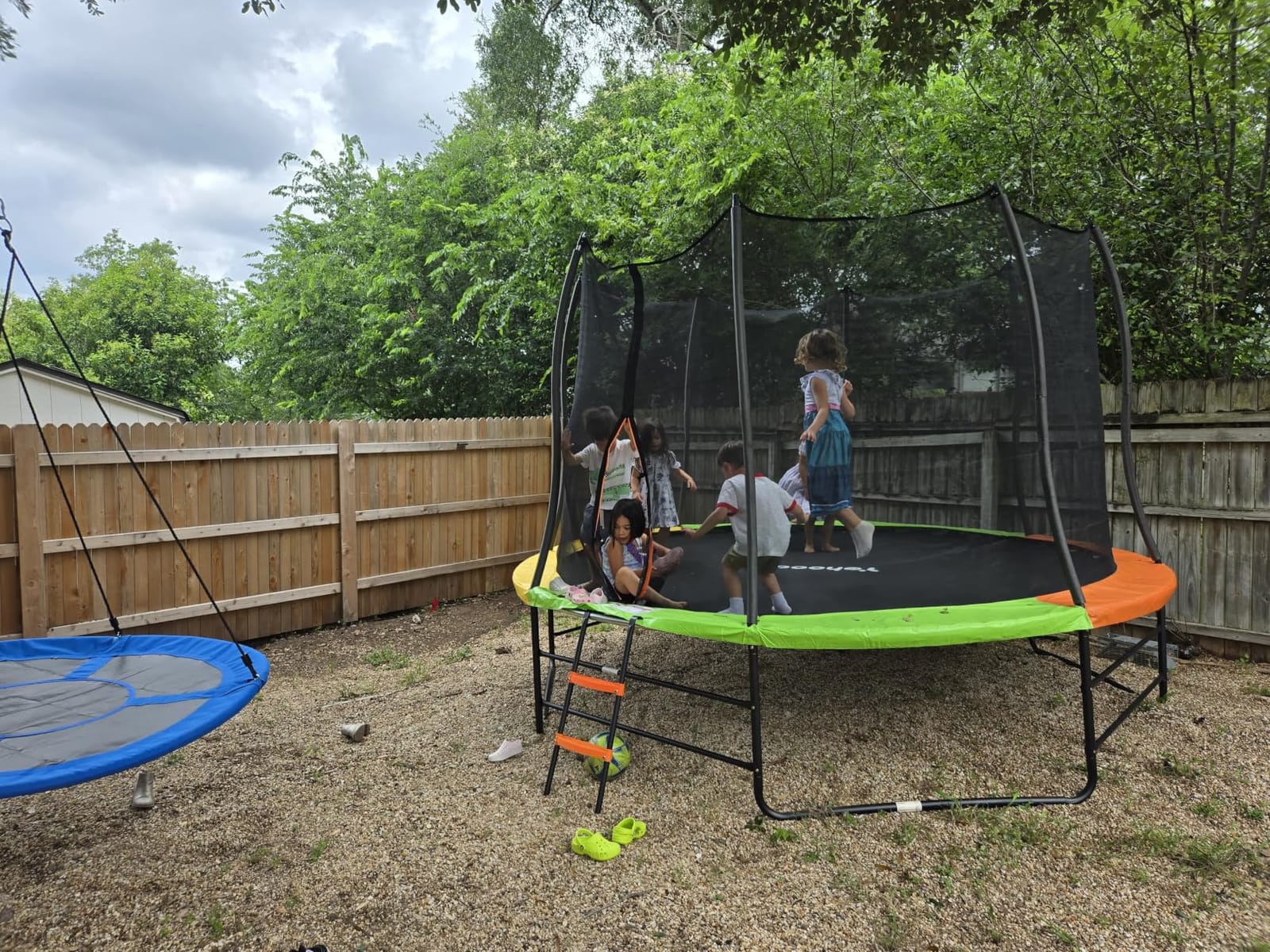 Yohood Trampoline Outdoor 12FT 14FT, Recreational Trampolines with Enclosure Net and Ladder, ASTM Approved for Kids and Adults, with Additional 8 Stabilizer Bars and Anti-Rust Coated Galvanized Frame customer photo 1