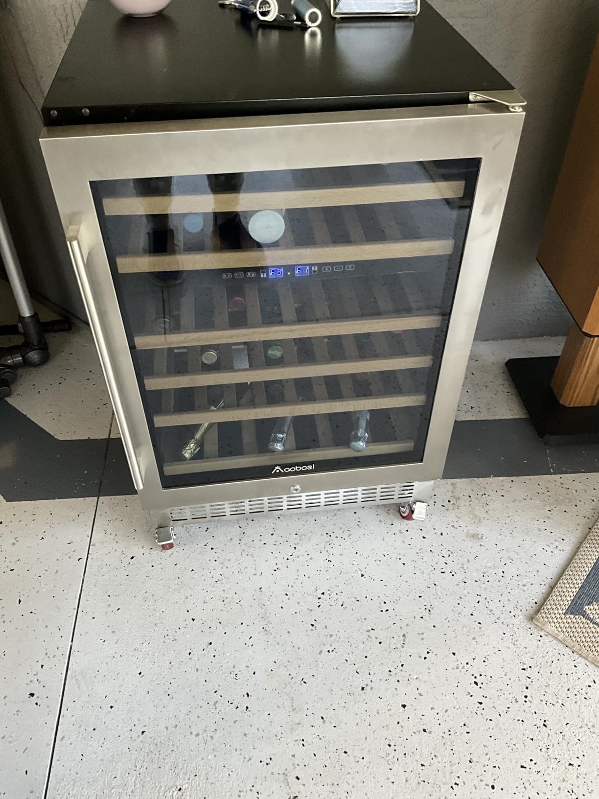 EUHOMY 15 Inch Wine Fridge, 33 Bottle Dual Zone Wine Cooler Refrigerator with Glass Door, Built-In or Freestanding Wine Refrigerator with Digital Temperature Control, for Home, Bar, Office customer photo 2
