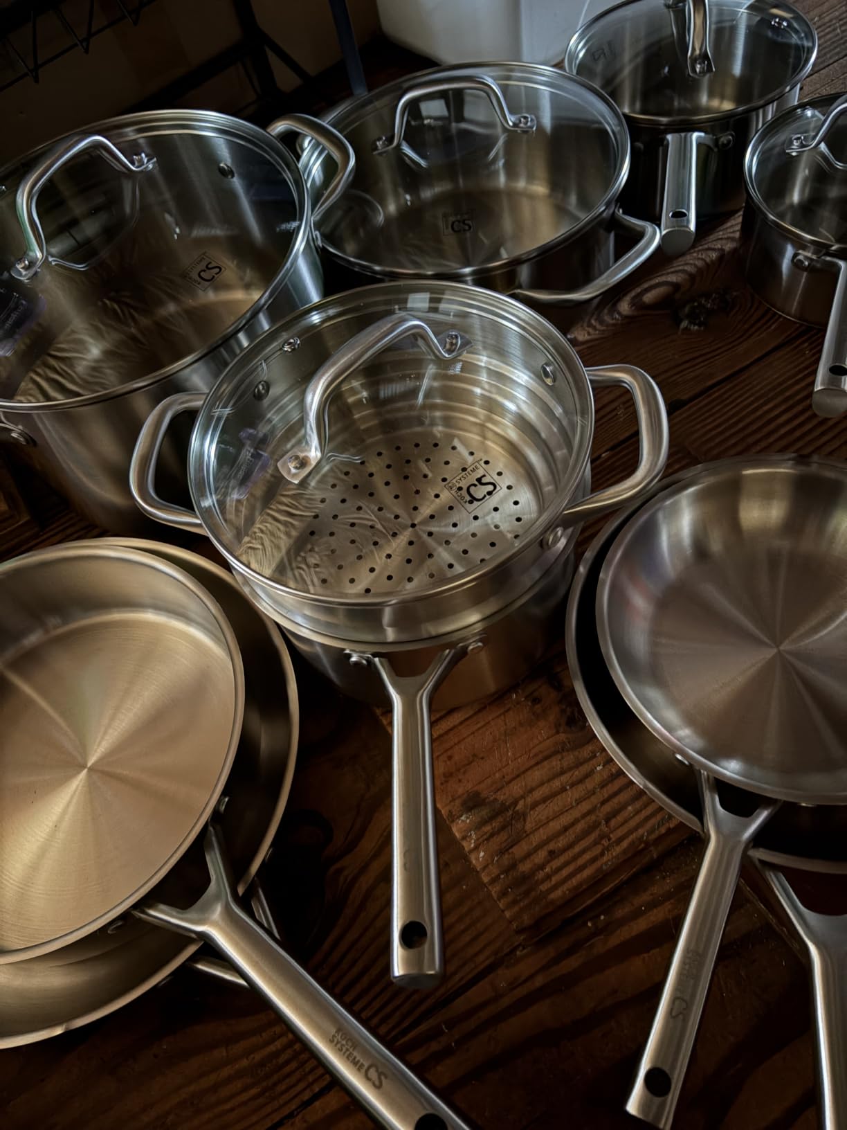 KOCH SYSTEME CS Stainless Steel Cookware Set 17 Piece with 5 Layer Base, Professional 18/10 Stainless Steel Pots and Pans Set, Oven Safe, Induction Ready, Non-Toxic Kitchen Cookware Set customer photo 2