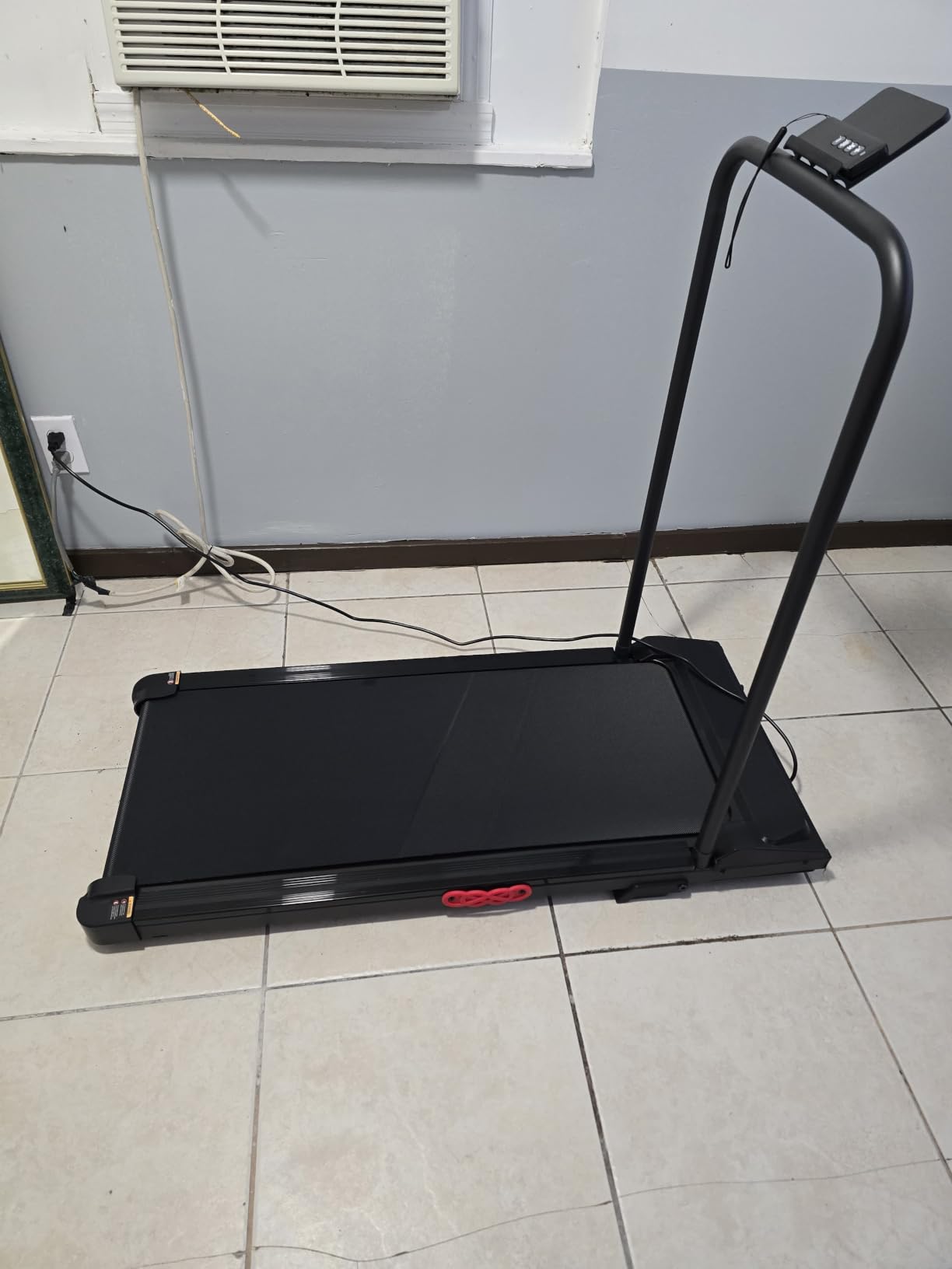 Portable Walking Pad Treadmill with Incline and Handle Bar for Home 3.0HP Mini Walking Pad with Handle Bar, 0.6-7.6MPH Treadmill for Small Spaces, 350LBS Treadmills with Handles customer photo 2