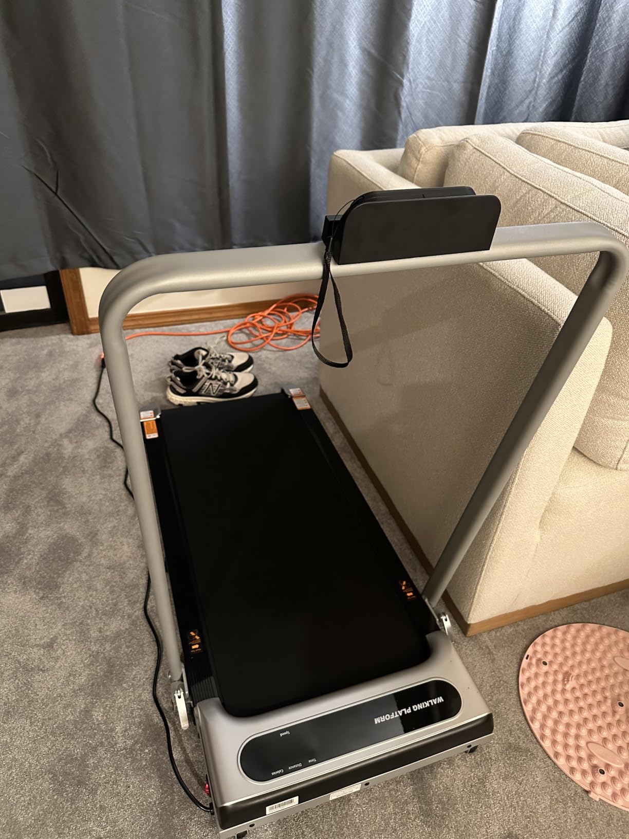 Walking Pad Treadmill for Home, Walking Pad with Incline and Handle Bar | Sturdy Foldable Handles Walking Pad with LED Display, Portable Quiet Under Desk Treadmills for small space at home office customer photo 2