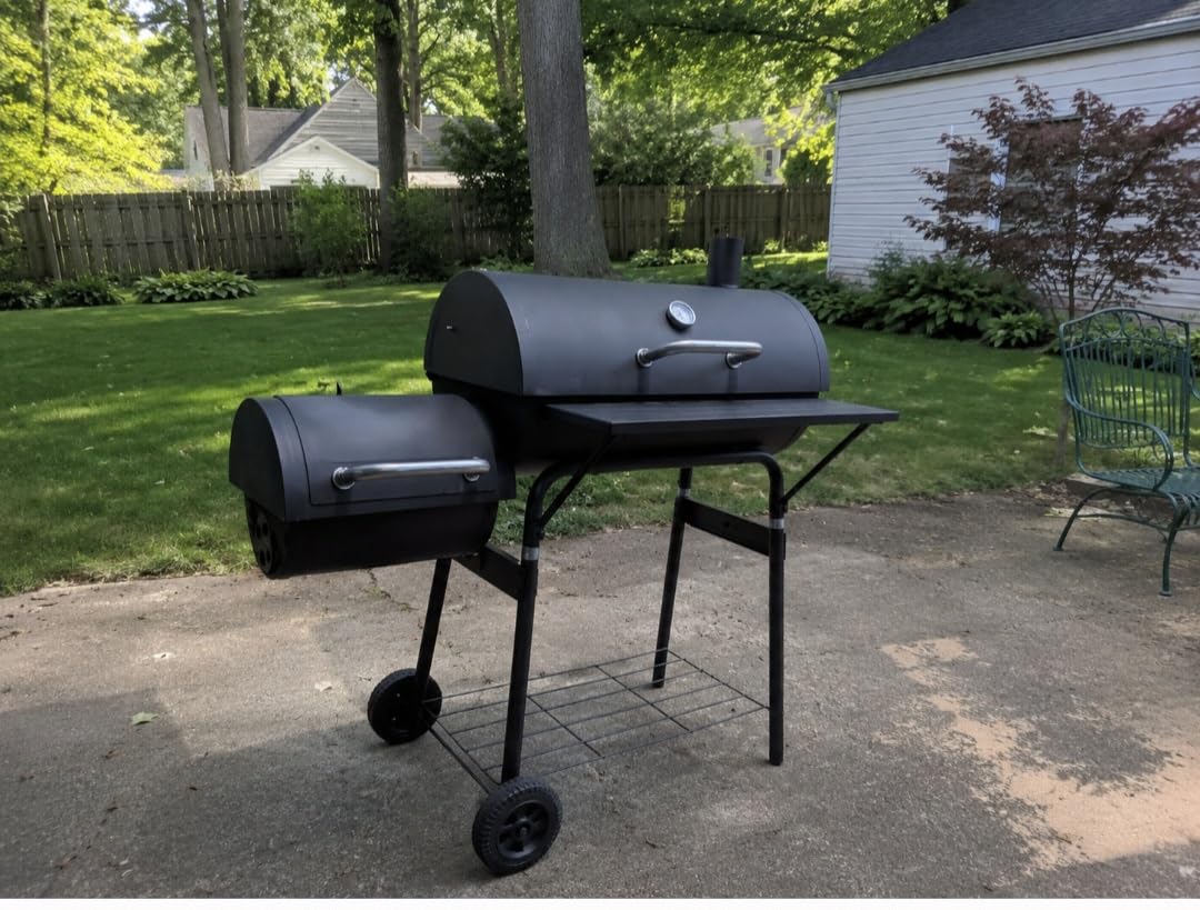 Charcoal Grill with Offset Smoker, BBQ Grills with Side Table, Outdoor Cooking with 535 Square Inches, Backyard Camping Picnics, Patio and Parties, Black by DNKMOR customer photo 2