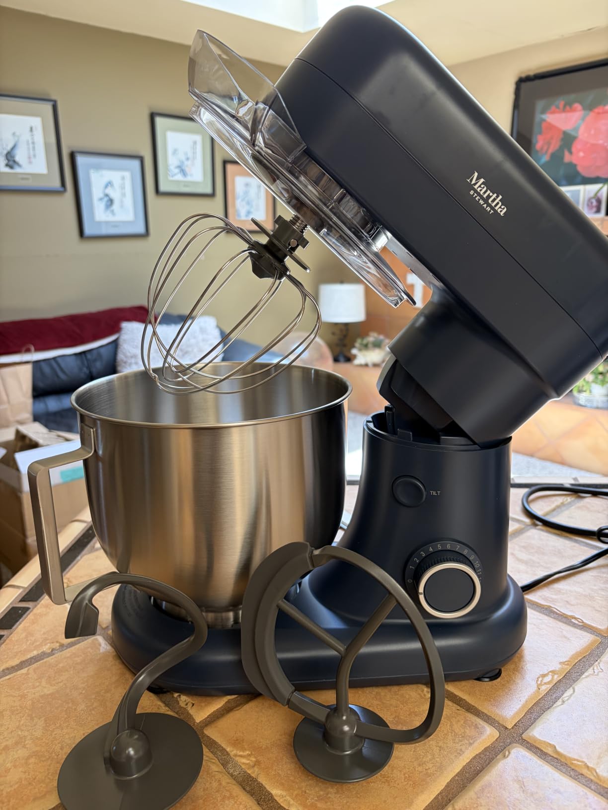 Martha Stewart 5.3Qt Stand Mixer, 12-Speed Tilt-Head Electric Kitchen Mixer with Stainless Steel Bowl, Dough Hook, Whisk & Beater customer photo 1