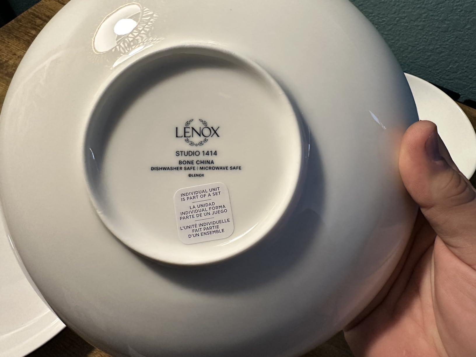 Lenox Studio 1414 Coupe Bone China 16-Piece Dinnerware Set for 4 | dishwasher safe | plates and bowls sets for kitchen and dining | 10.98 inch plate, dish set, dishes, chip resistant customer photo 2