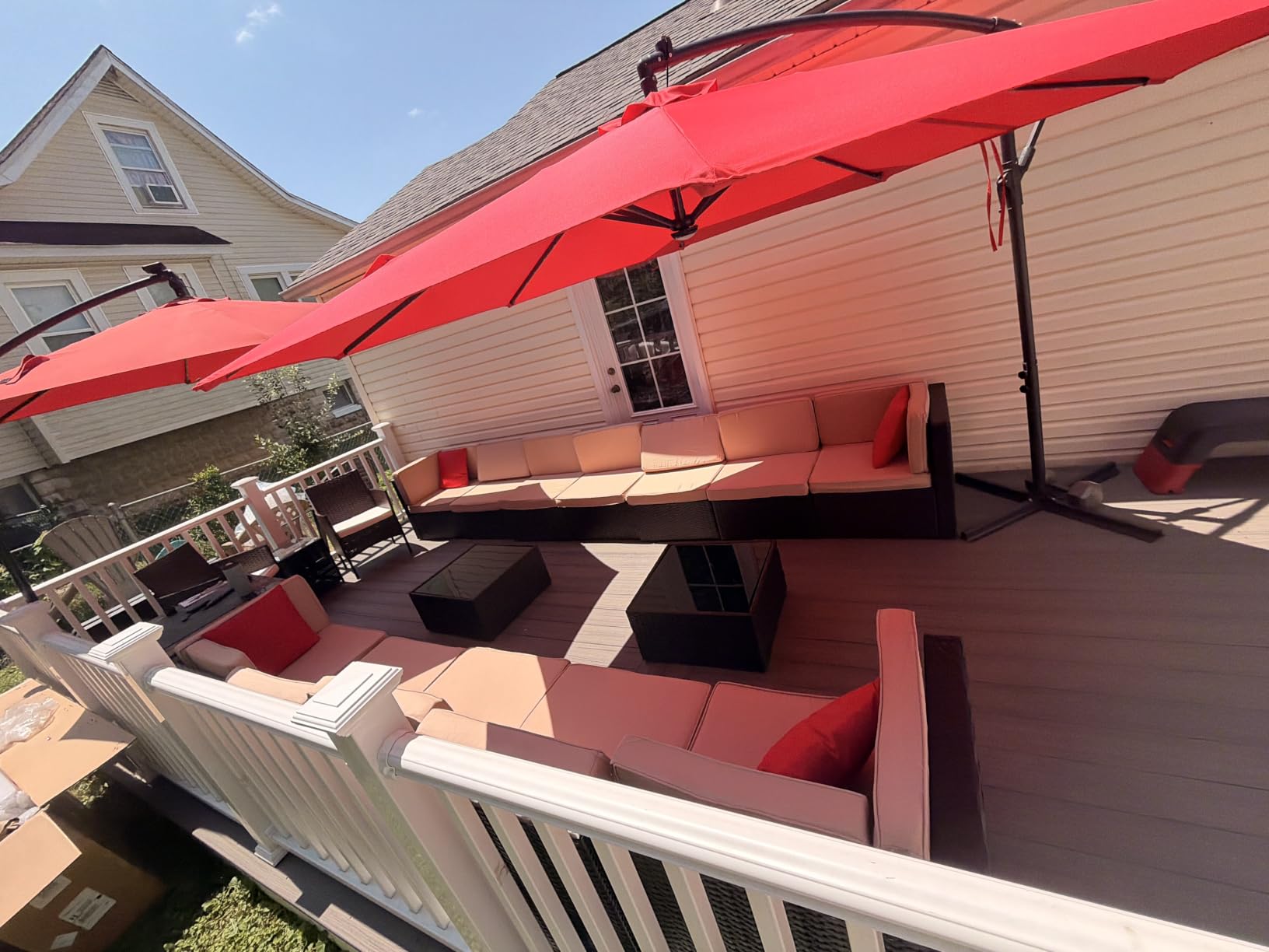 Shintenchi 7 Pieces Patio Furniture Sets Outdoor All-Weather Sectional Patio Sofa Set customer photo 1