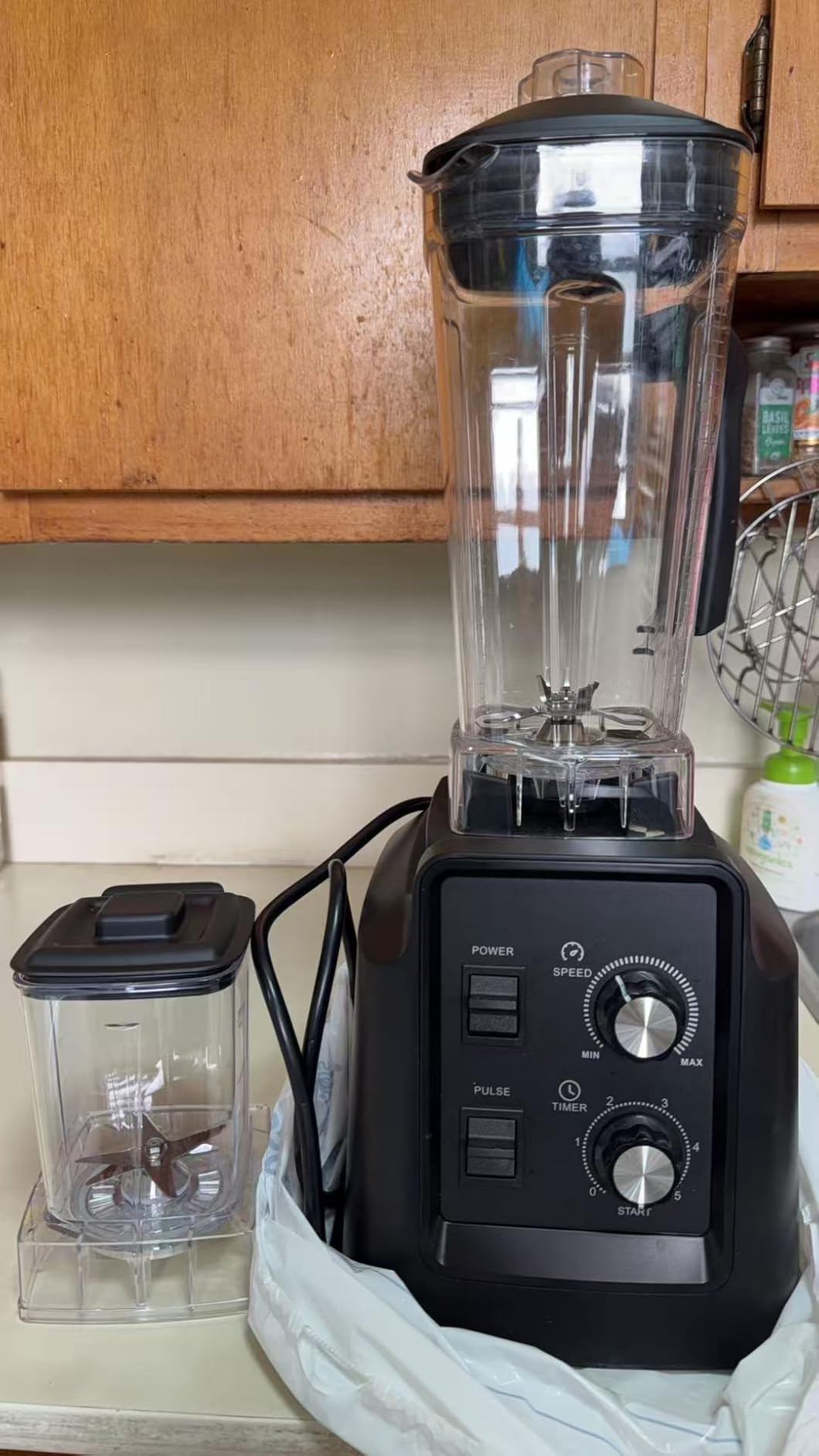 Blender, 1800W Blender with Grinder - 6-Blade Professional Smoothie Blenders for Kitchen, Crushes Ice, Self-Cleaning, 68oz & 20oz Jars Dishwasher Safe, for Baby Food, Nut Butter customer photo 2