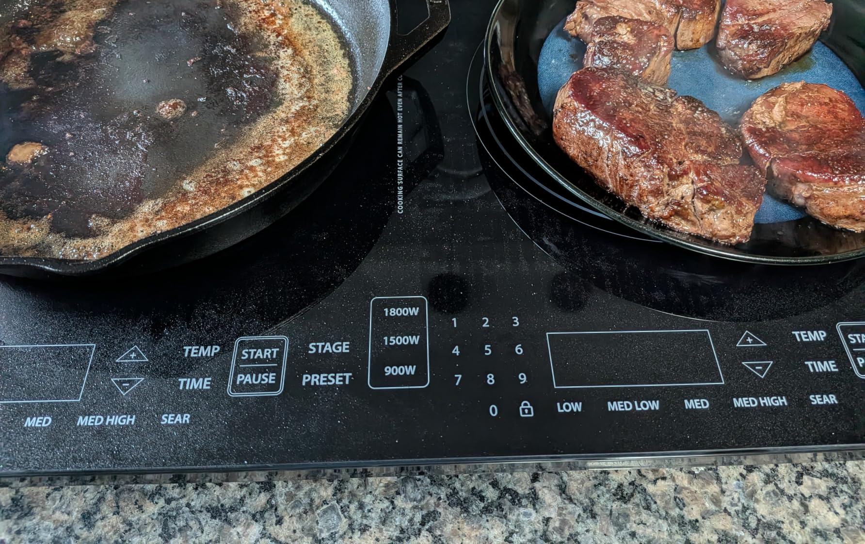 Nuwave PIC Double Pro Induction Cooktop, IMD Touch Controls, 30603V01 | Patented Dynamic Wattage Technology, Seamless Single Ceramic Glass Surface, Dual 8