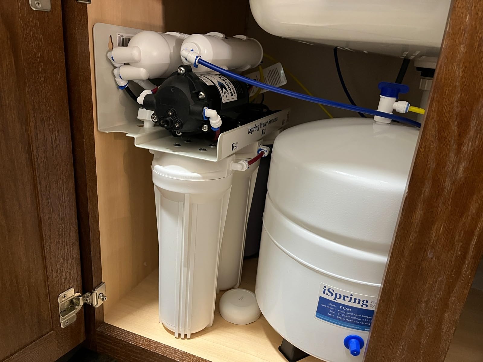 iSpring RO5004F-AK UV Alkaline Reverse Osmosis Water Filter, SGS Tested PFAS and TDS Reduction, 500 GPD Tankless Remineralization RO System Under Sink, Filter Life Monitor, 2:1 Pure to Drain customer photo 2