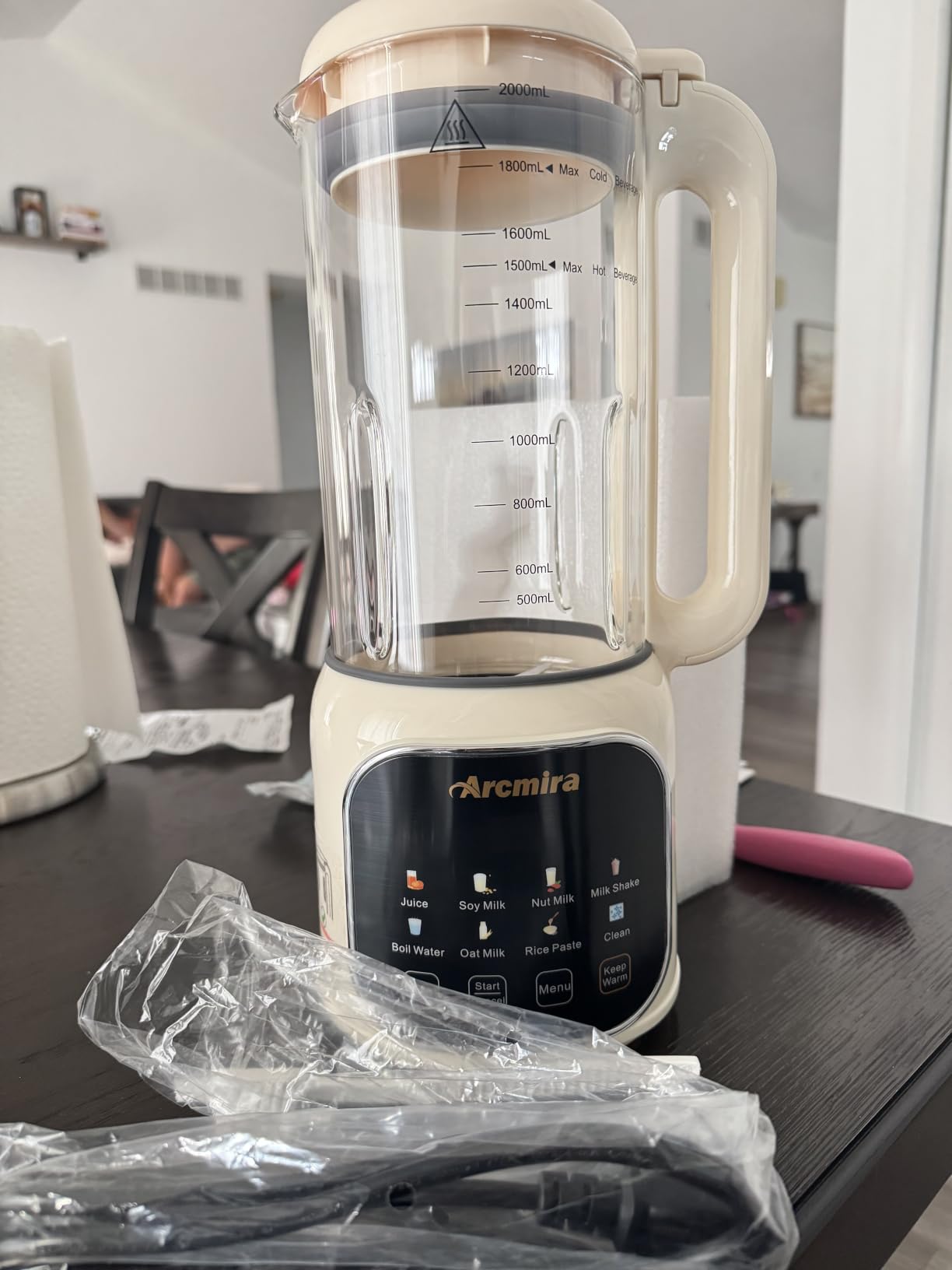Arcmira 8 in 1 Nut Milk Maker Machine, 68oz Large Capacity Soy Milk Maker | 10 Blade/No Soak/Delay Start/Keep Warm for Homemade Almond/Soy/Oat Milk, Juice, Plant-Based & Dairy Free for Family & Party customer photo 2