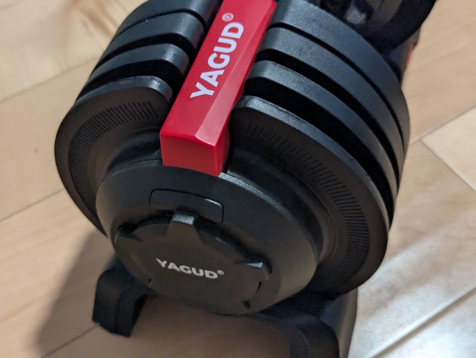 Yagud Adjustable Dumbbell Set, 52.5/90 lbs Adjustable Weights Dumbbells | 12/16 Levels Adjust, 1 Hand Rotation, Safety Lock System, Non-Slip Texture Grip, Space-Saving Design for Full-Body Home Gym customer photo 1