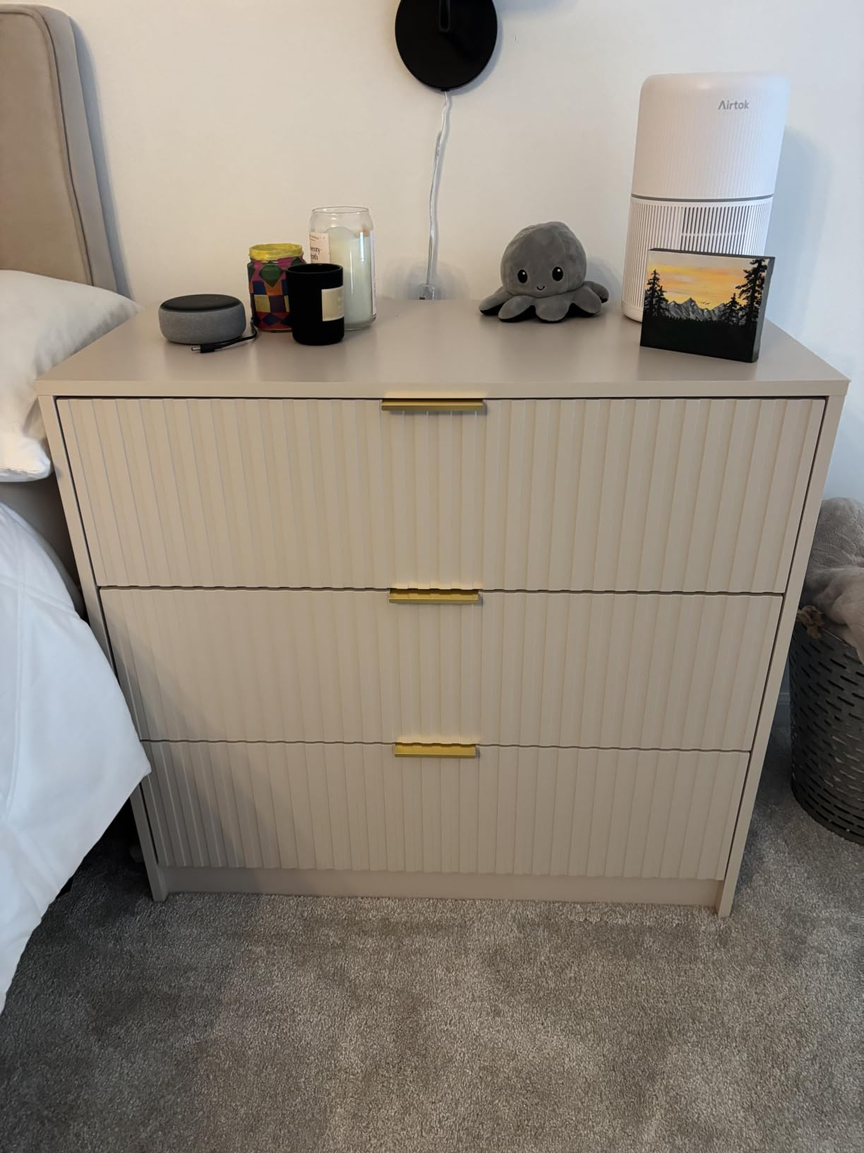 MAISONARIA Dresser for Bedroom, 8 Drawer Double Dresser, Modern Chest of Drawers, Walnut customer photo 2