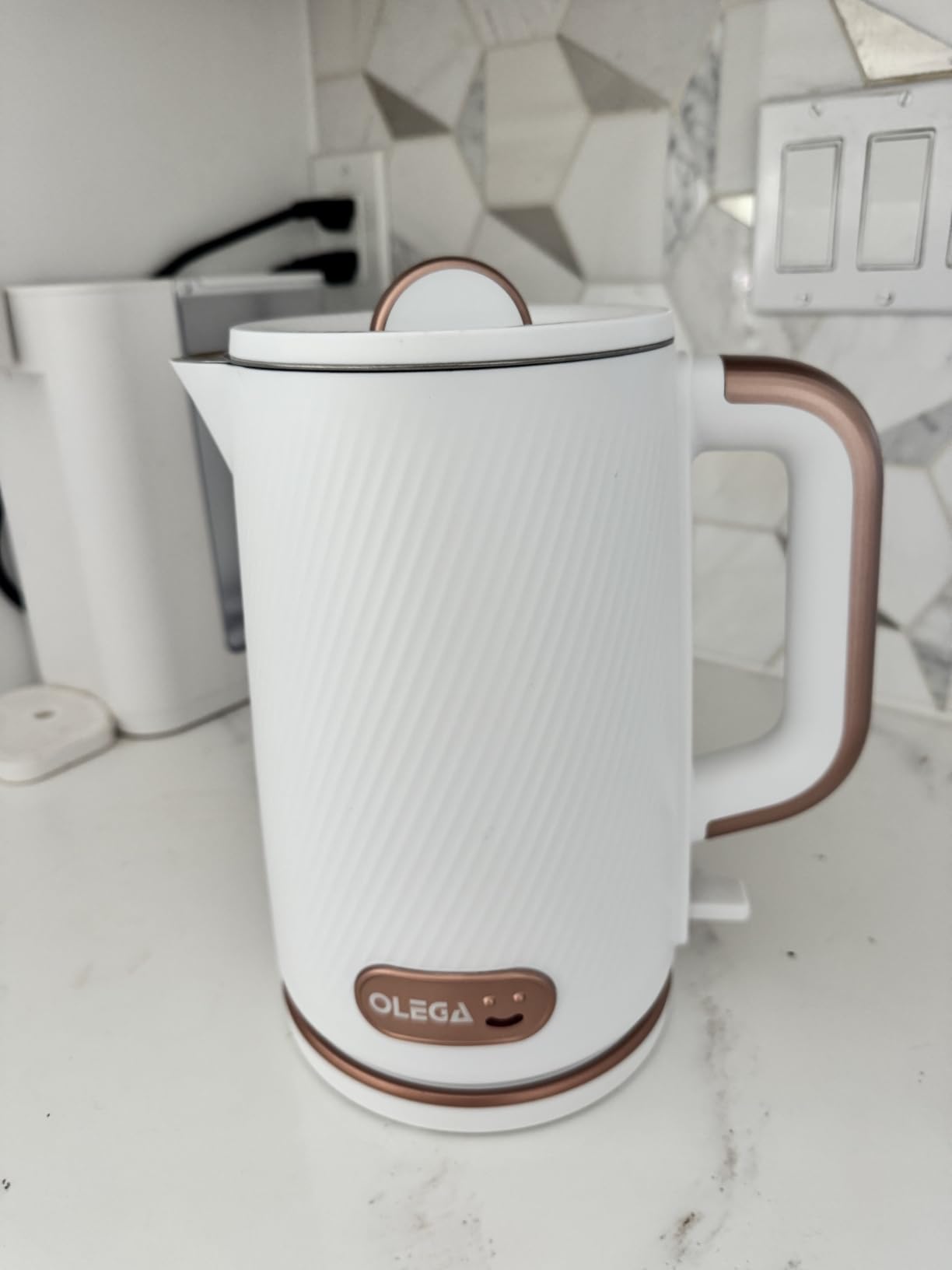 OLEGA Electric Tea Kettle: 1200W Fast Boil Electric Water Kettles 1.5L | Stainless Steel Kettle; Large Electric Water Kettle; Plastic Free Teapot; Auto Shut-Off Water Boiler; Fast Boil Kettles customer photo 1