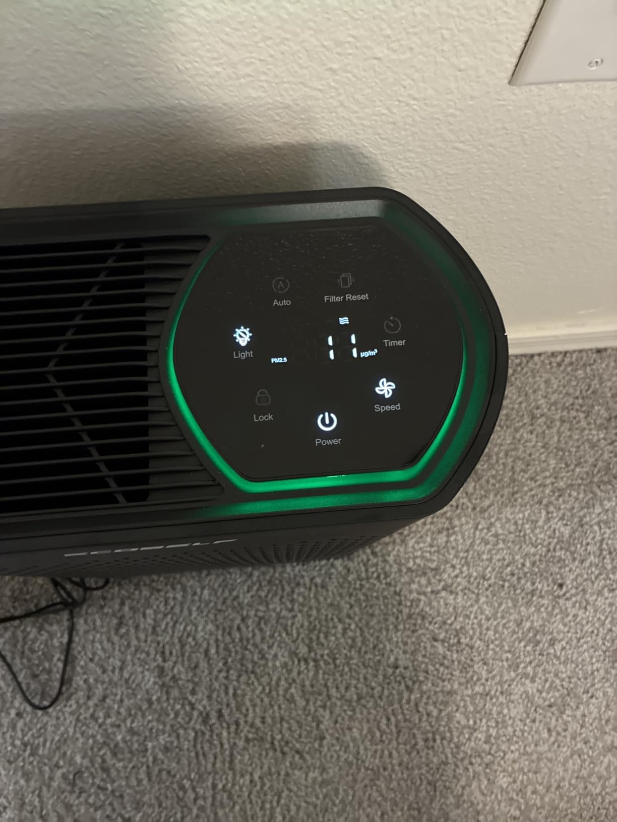 Air Purifier for Large Room, Cleans 2,400 ft² in 30 Mins, 3-Stage True HEPA, 360° Airflow, Large Touch Display Control, Real-Time Air Quality (PM2.5) Display, Ultra-Quiet 20dB Sleep Mode, HAP602 White customer photo 1