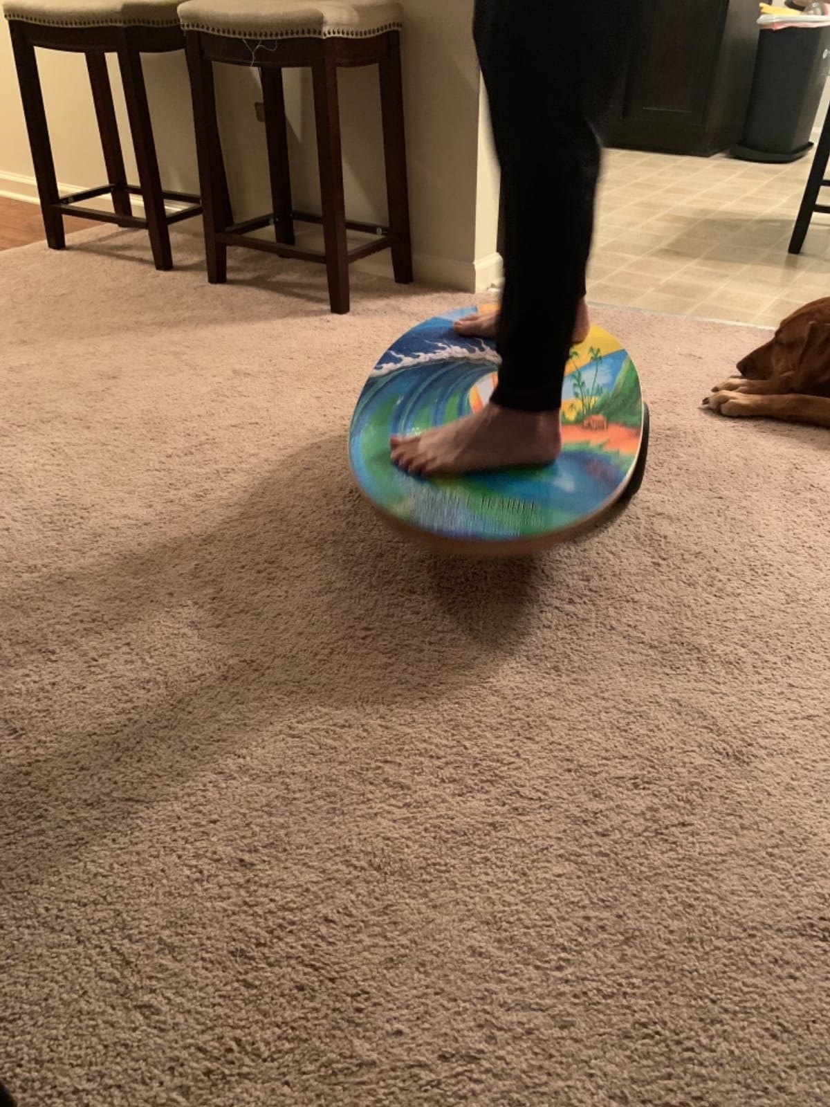 The Original Indo Board - Balance Board Trainer for Core Strength, Stability & Athletic Performance - Surfing, Skateboarding, Snowboarding, Yoga, Physical Therapy & More. Includes Board and Roller. customer photo 1