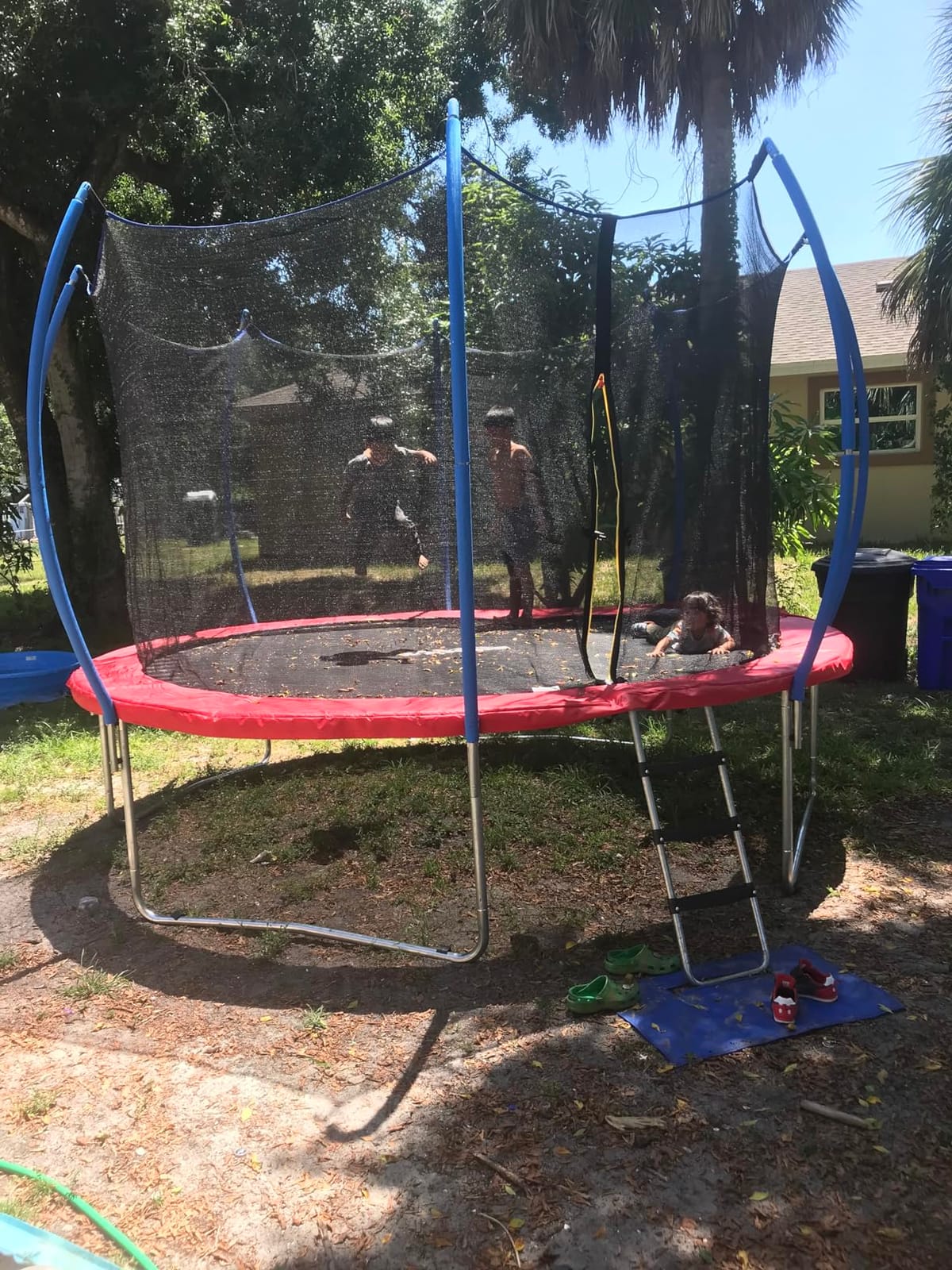 Zupapa Square Rectangle Trampoline 2000LBS Capacity No-Gap Design 14X14FT Outdoor Trampoline with Safety Net and Non-Slip Ladder 10-Year Quality Assurance Perfect for Backyard Fun customer photo 1