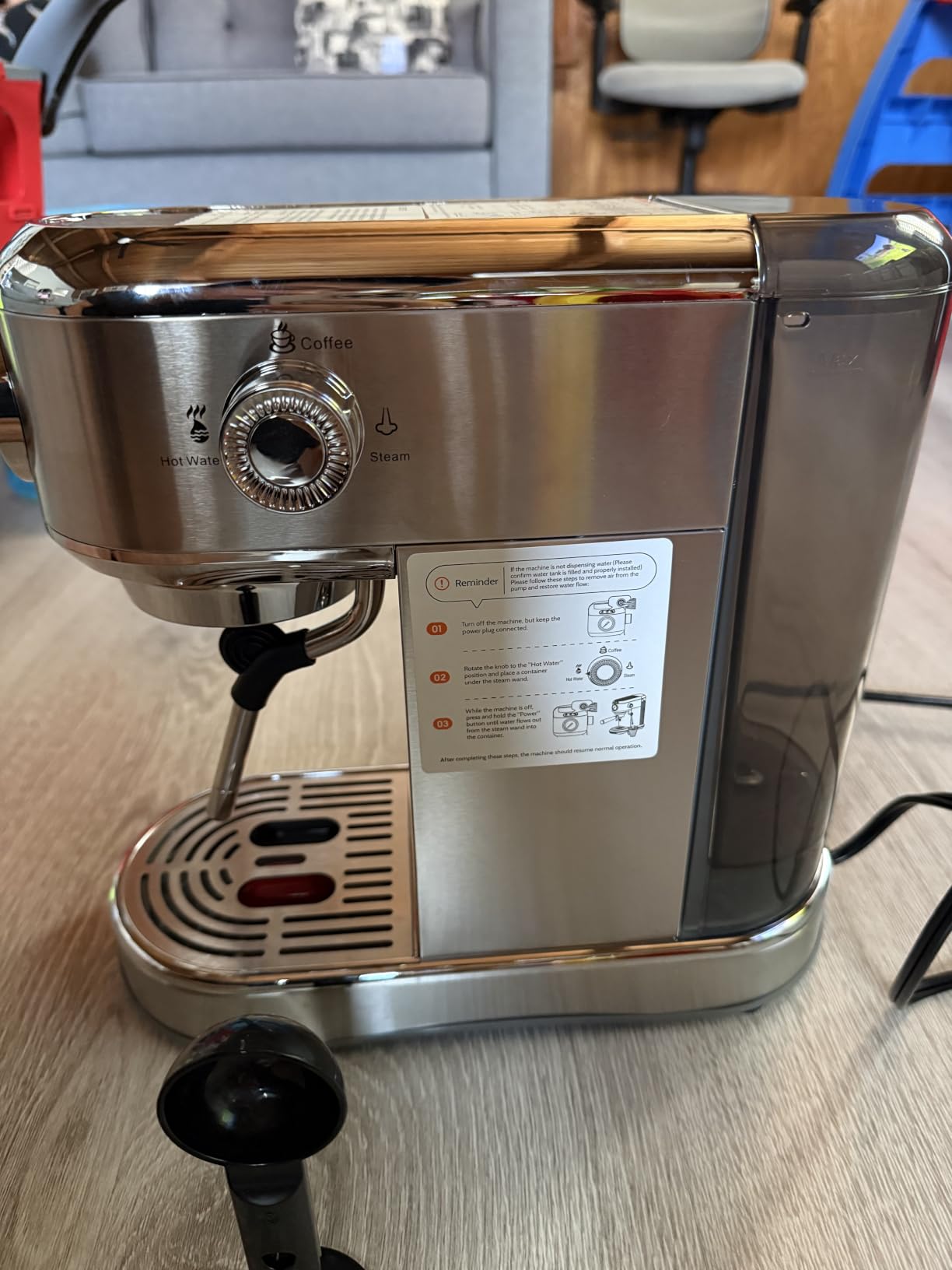 Espresso Machine 20 Bar, Compact Espresso Coffee Machine with Milk Frother customer photo 1
