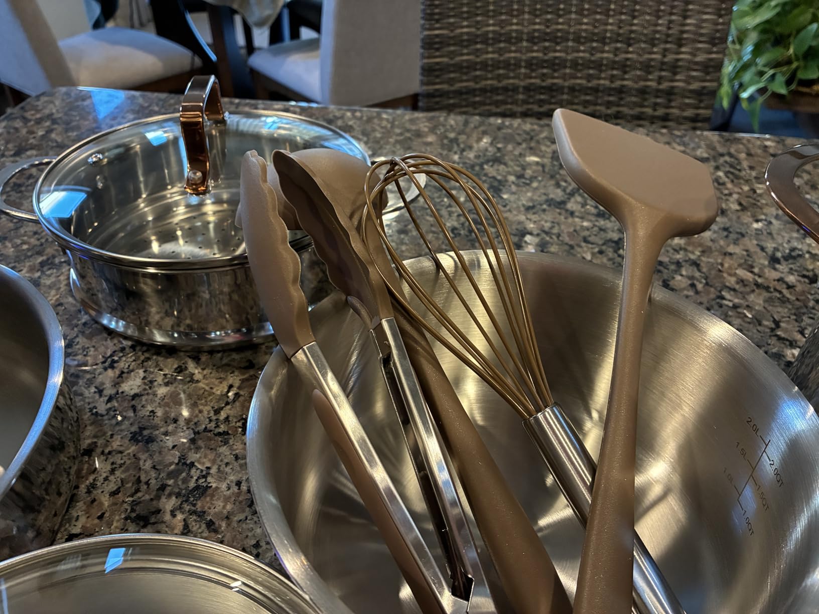 CAROTE 30 PCS Tri-Ply Stainless Steel Cookware Set Pots and Pans Set | Non Toxic Induction Kitchen Cooking Sets, Oven & Dishwasher Safe, All-Stovetop Compatible customer photo 2