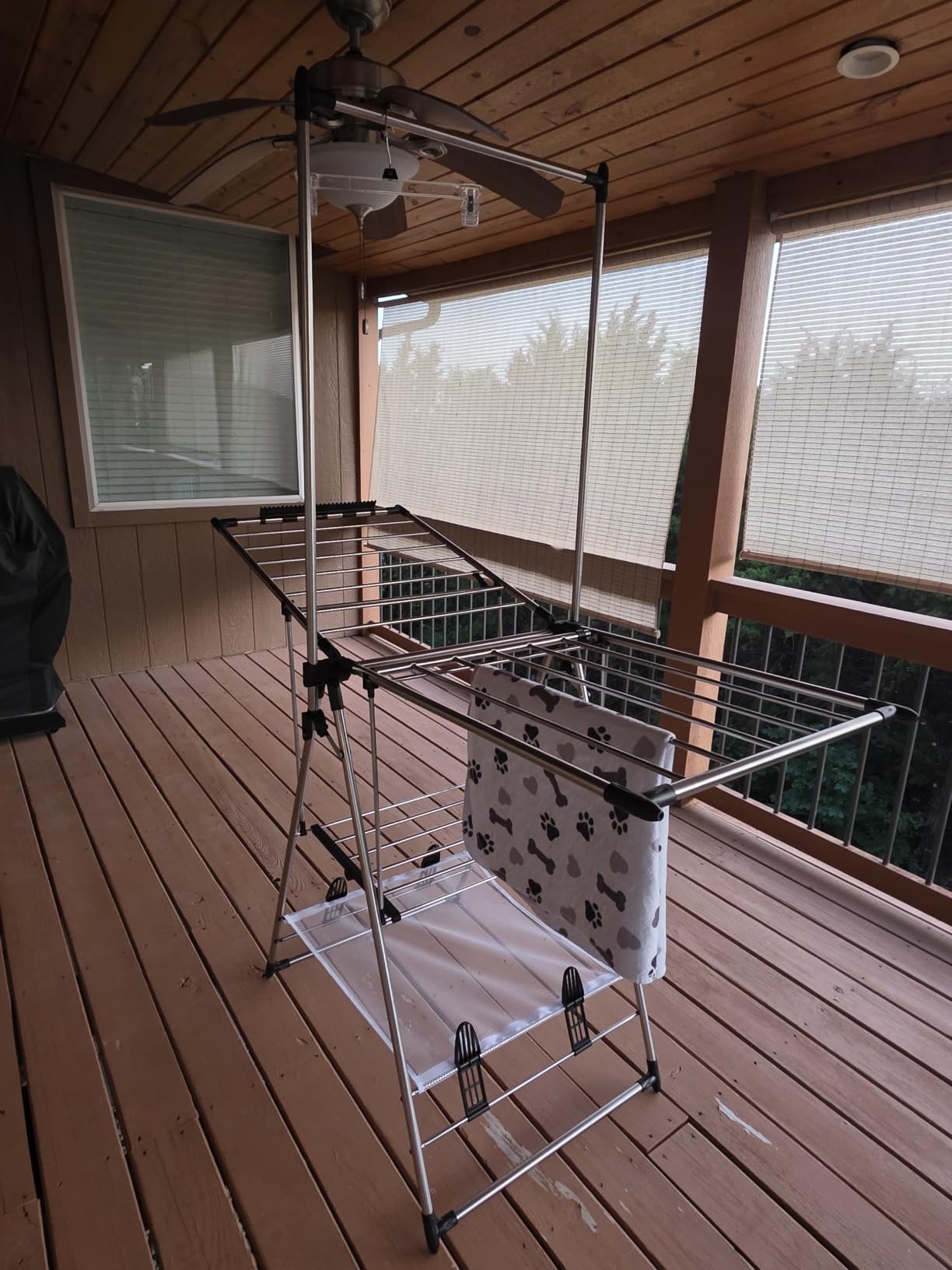 APEXCHASER Large Capacity Clothes Drying Rack, Foldable Laundry Drying Rack, Heavy Duty Stainless Steel customer photo 2