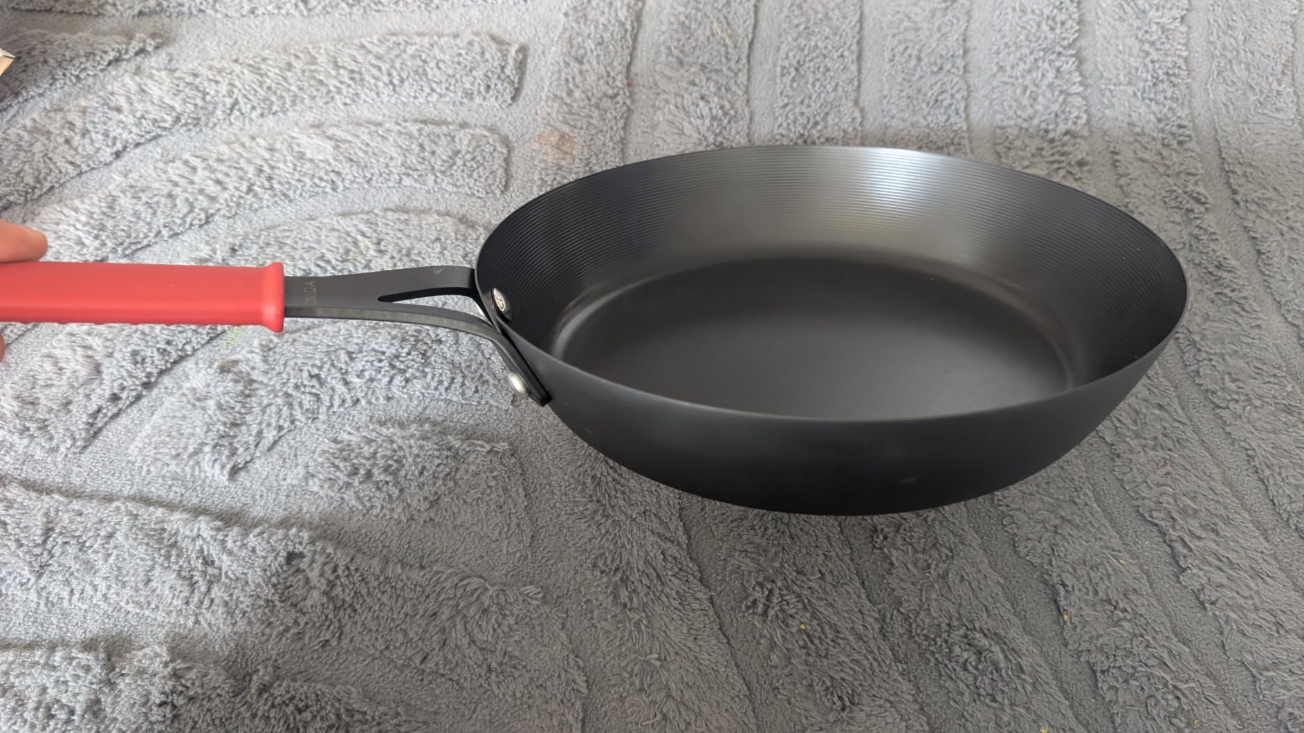 Carbon Steel Pan, 10 Inch Nonstick Frying Pan Skillet | Pre-Seasoned Carbon Steel Cookware with Removable Silicone Handle Holder, Indoor/Outdoor, Induction & Oven Safe customer photo 2