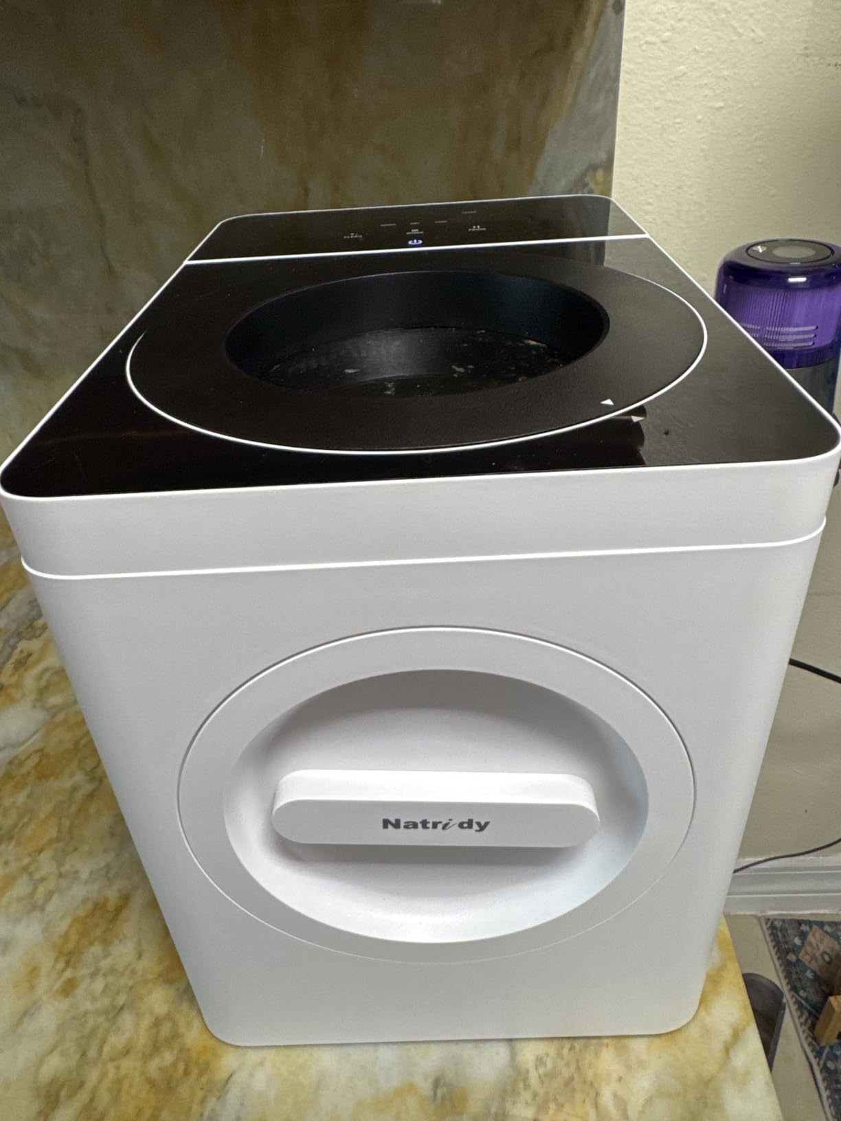 Electric Kitchen Composter with Detachable Blade | 100 oz Countertop Food Waste Recycler | Indoor Compost Bin with 2X Carbon Filter Odor Control, 40 dB Quiet customer photo 1