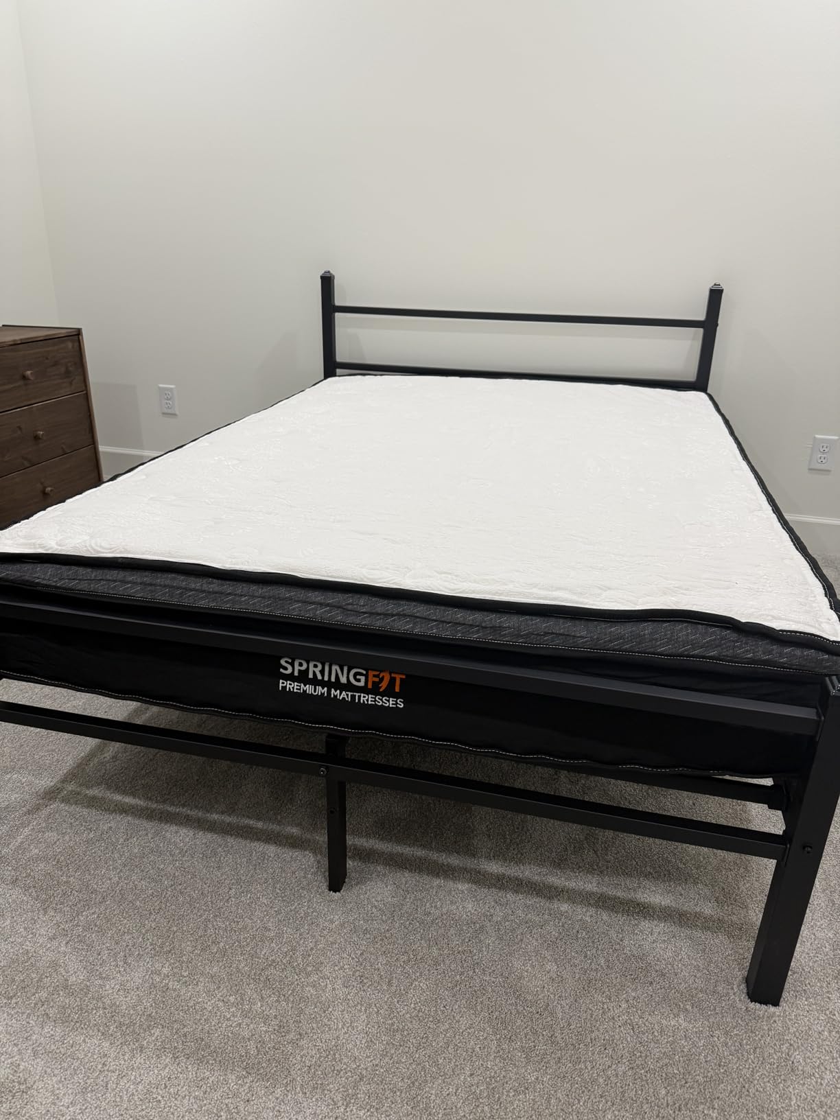 Springfit 500 lbs Supporting Heavy Duty Mattress for Big and Tall People, 10 Inch Queen Size Hybrid Mattress, Reinforced Coil System, Pressure Relief, Fiberglass-Free, CertiPUR-US Mattress in a Box customer photo 1