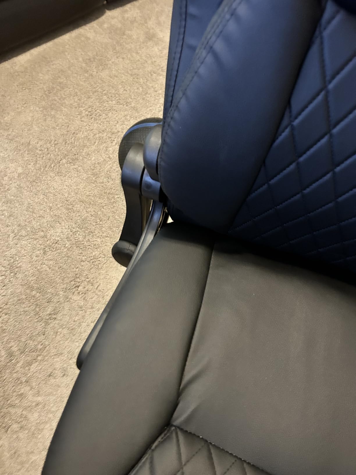 GTPOFFICE Executive Office Chair with Comfortable Lumbar Support, Ergonomic Gaming Chair with Flip-up Armrests & Zoned Pressure-Relief Cushion, Comfy PU Leather Desk Chair, Black customer photo 2