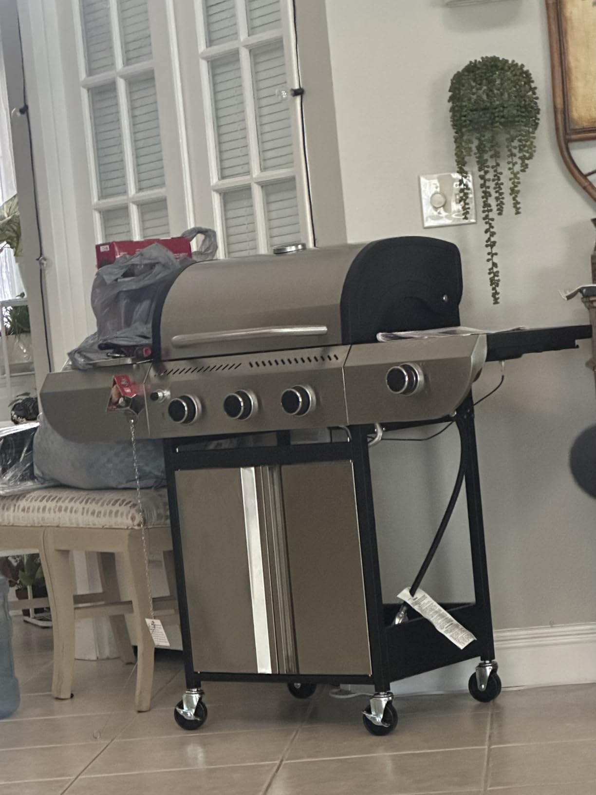 Electactic Stainless Steel 4-Burner Gas Grill with Side Burner - 42000BTU Propane BBQ Grill with Thermometer, Heavy-Duty Grill for Outdoor Patio and Backyard Cooking customer photo 1
