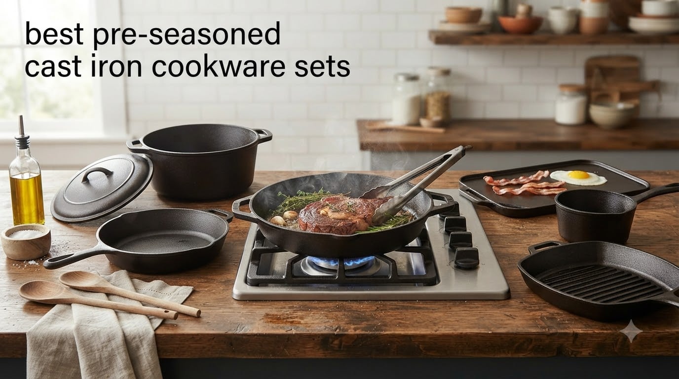 best pre-seasoned cast iron cookware sets