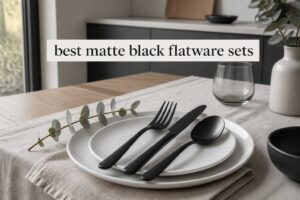 best matte black flatware sets