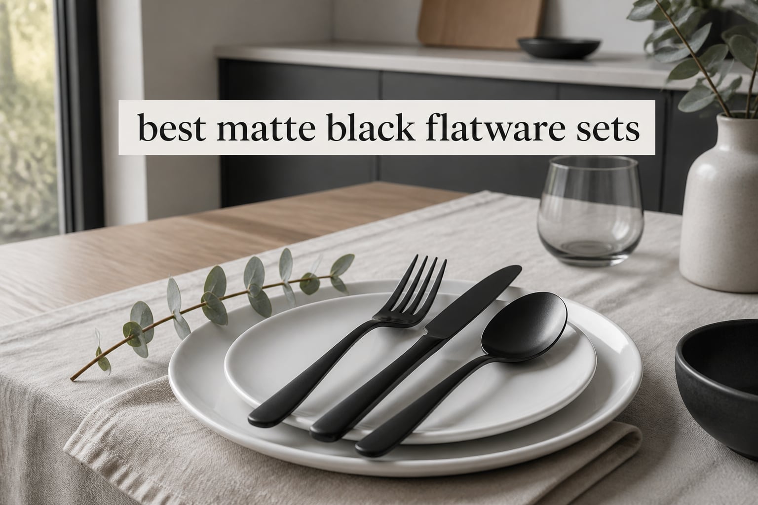 best matte black flatware sets