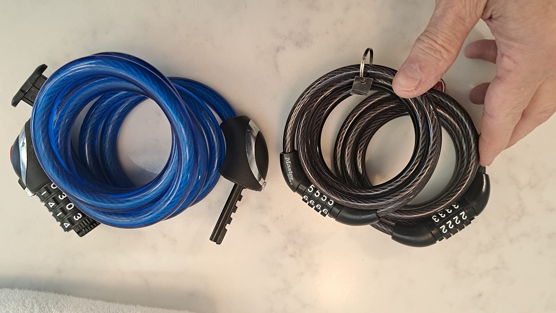 Master Lock Combination Cable Bike Lock 4-Foot Long Bicycle Lock, 8143D | Bike Lock Provides Anti-Theft Security For eBikes & Outdoor Equipment, Preset 4-digit Combination With Braided Steel Cable customer photo 1