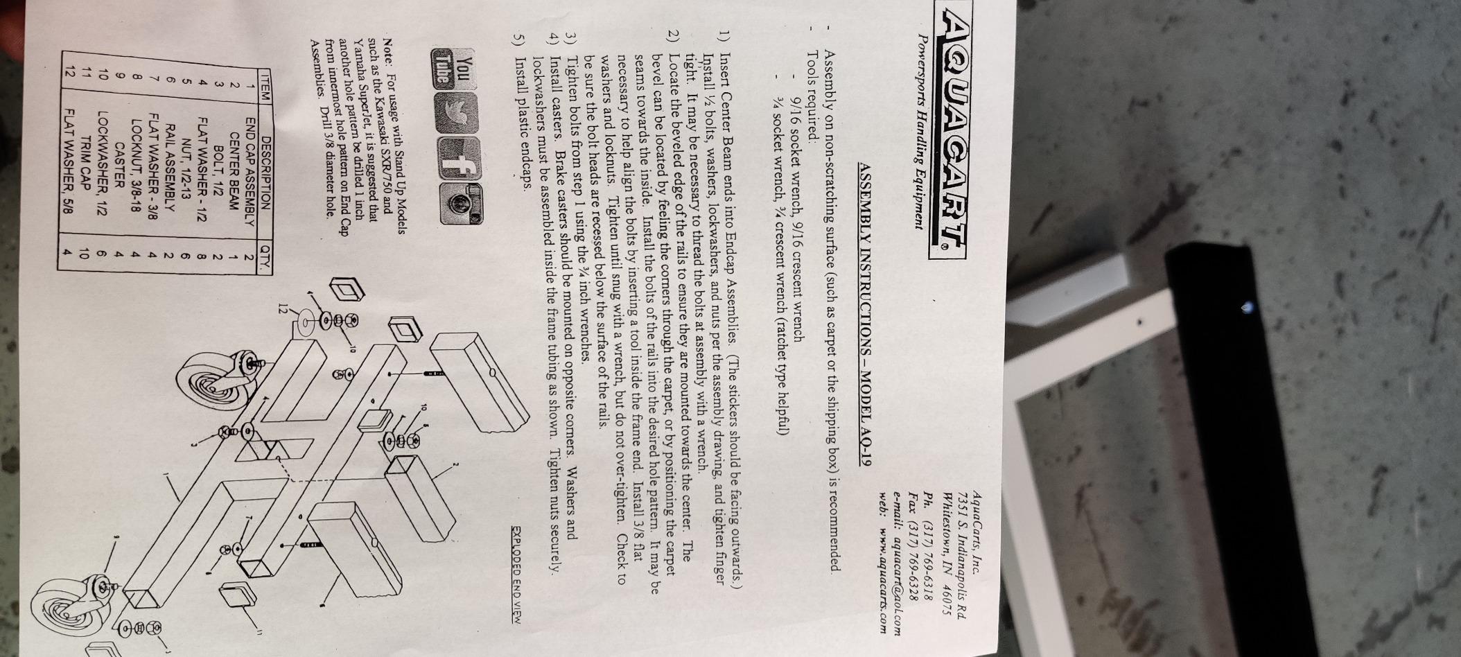 AquaCart AQ-19b - Heavy Duty - 30 Years of Innovation - Made in USA - PWC Jet Ski Watercraft Dolly Stand Shop Garage Storage for Sea Doo Kawasaki customer photo 1