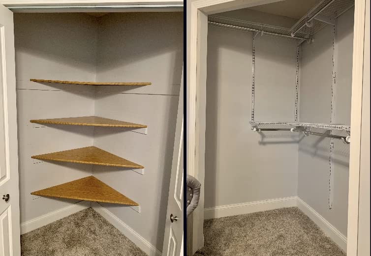 Rubbermaid Configurations Custom Closet Kit 3-6 Ft. Adjustable Metal Wire Shelving White Finish Expandable Organization System Hardware Included for Home Closet/Pantry/Laundry/Mudroom customer photo 1