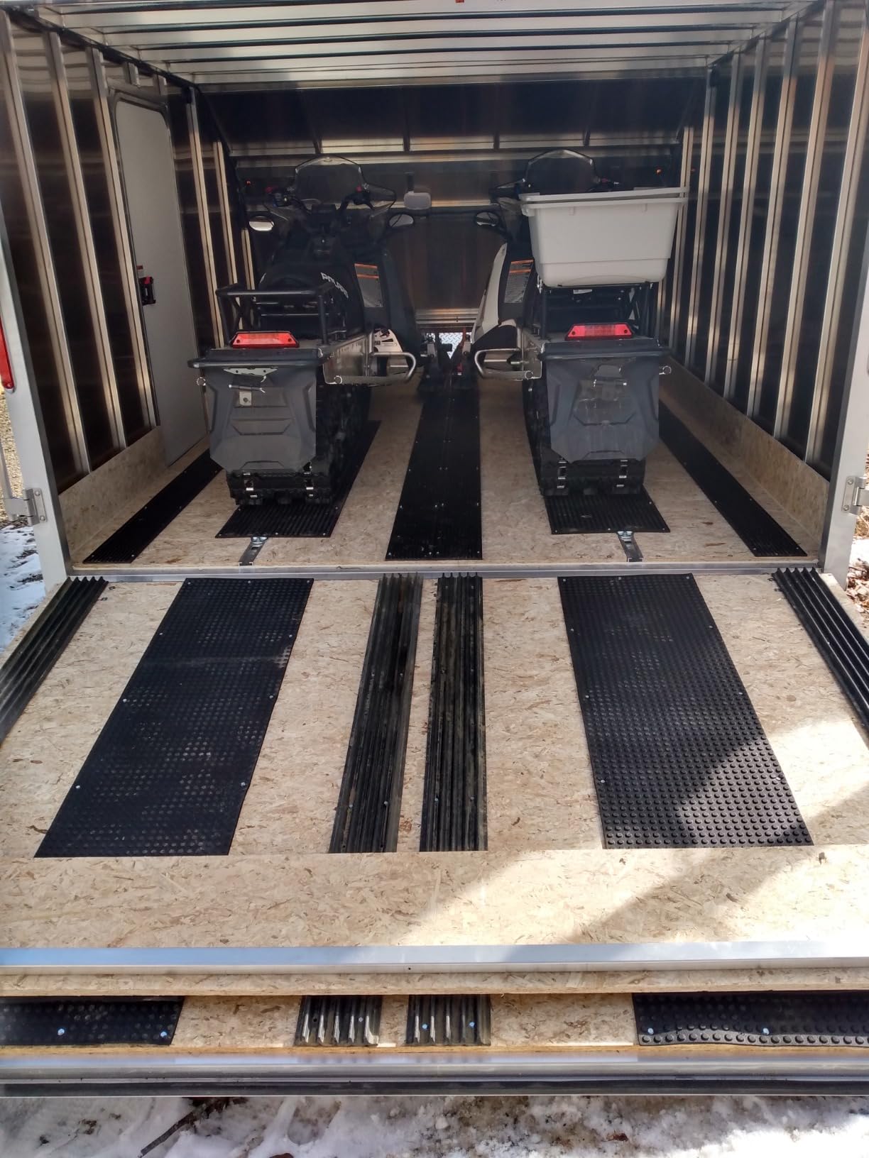 5' Ski Guides for Snowmobile Trailer, Truck Bed, Black Ice - 8 Pack | Carbide glide protector, more than 40' total customer photo 2