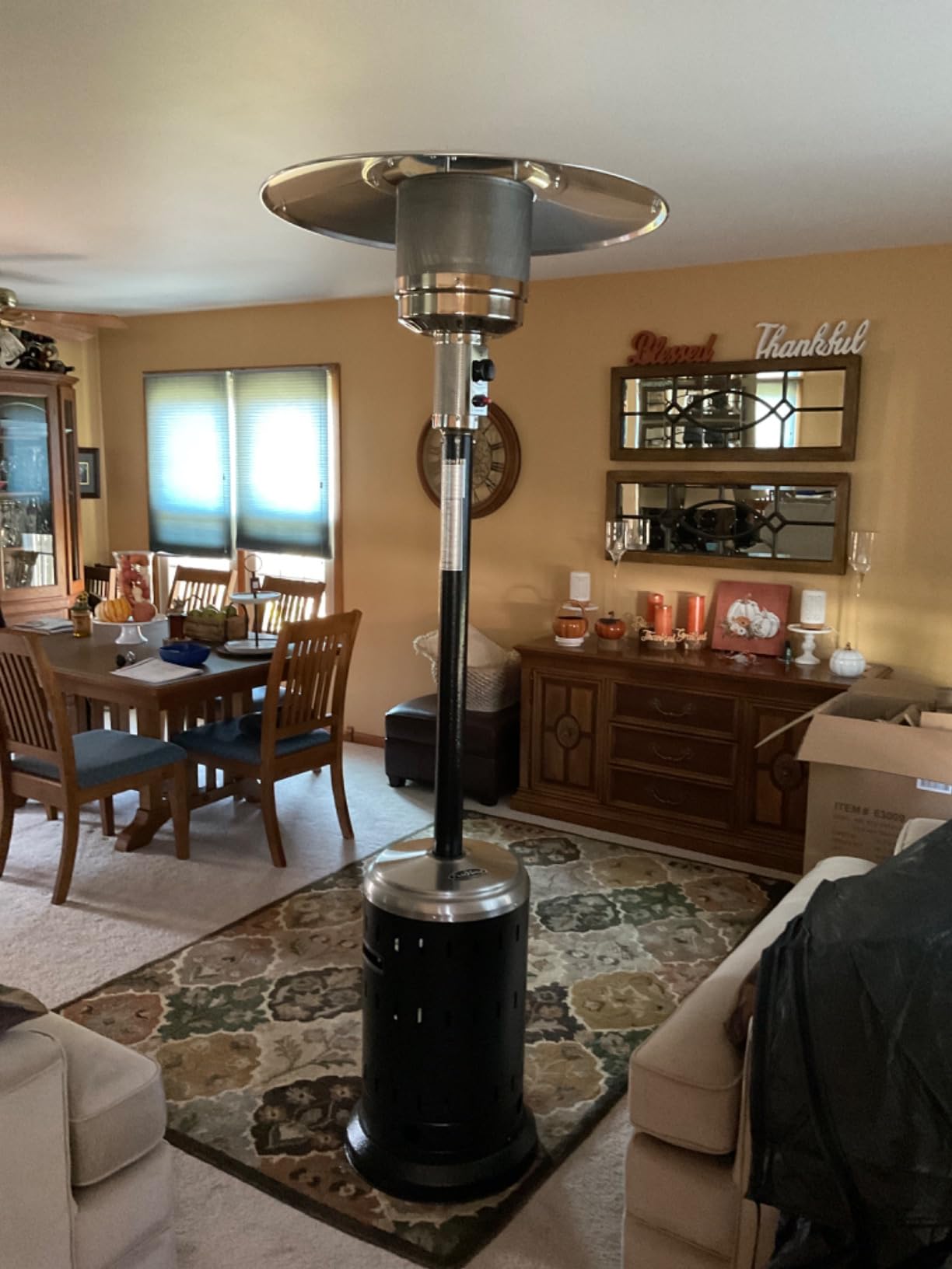 Fire Sense 61130 Patio Heater with Wheels, 48,000 BTU, Aqua Blue customer photo 1