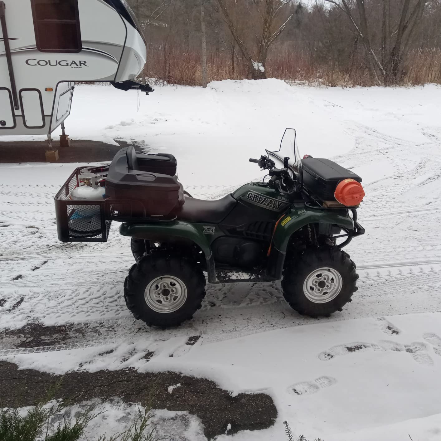 PowerMadd 24574 ProTEK Windshield for ATV - Rapid Release Mount - Clear with black graphics customer photo 1