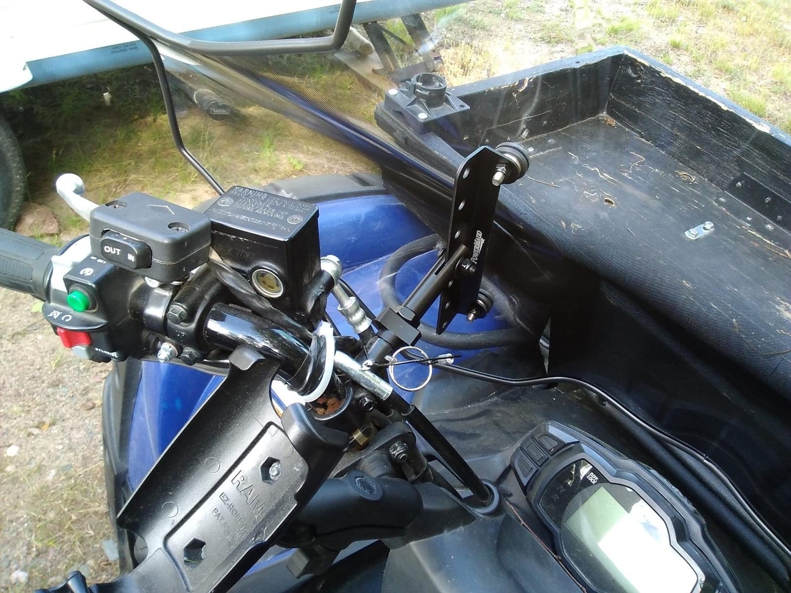 PowerMadd 24574 ProTEK Windshield for ATV - Rapid Release Mount - Clear with black graphics customer photo 2
