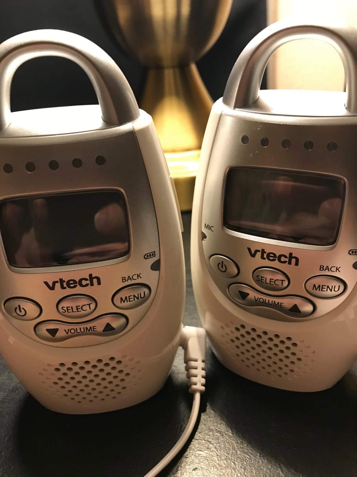 VTech Communications DM221 Audio Baby Monitor with up to 1,000 ft of Range, Vibrating Sound-Alert, Talk Back Intercom & Night Light Loop customer photo 2
