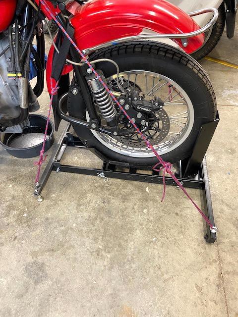 MaxxHaul Motorcycle Wheel Chock Heavy-Duty Steel Front Tire Stand Fits 15