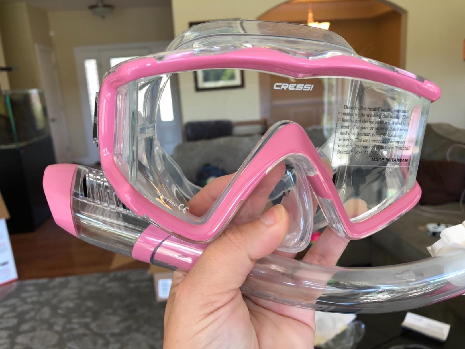 Cressi Panoramic Wide View Mask & Dry Snorkel Kit for Snorkeling, Scuba Diving - Pano 3 & Supernova Dry: Designed in Italy customer photo 2
