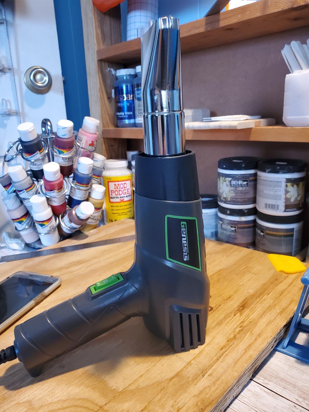 Genesis GHG1500A Dual Temperature Heat Gun Kit With Fast Heat High And Low Settings 572F/1000F, Air Reduction Nozzle, Reflector Nozzle, And Two Deflector Nozzles with 2 Year Warranty customer photo 1