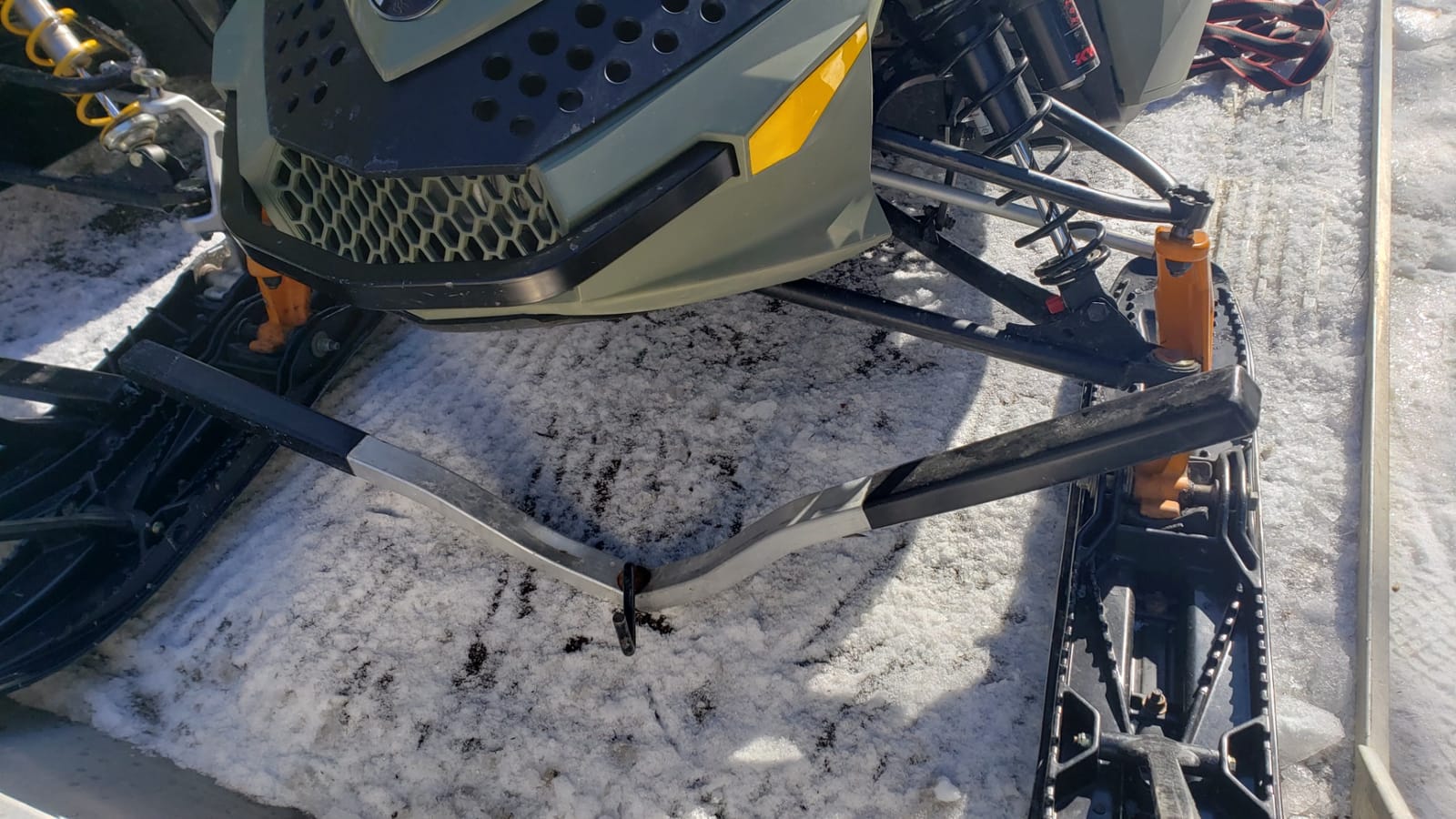 Snowmobile ski (tie) down bars 1pr- BLACK customer photo 1