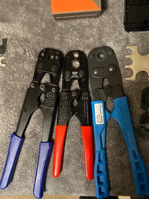 iCrimp F1807 PEX Crimper, Copper Pipe Crimping Tool Kit with 3/8'', 1/2'', 3/4'', 1'' Quick Change Jaws, PEX Tubing Cutter, Go/No-Go Gauge, Copper Ring PEX Removal Tool Included customer photo 1